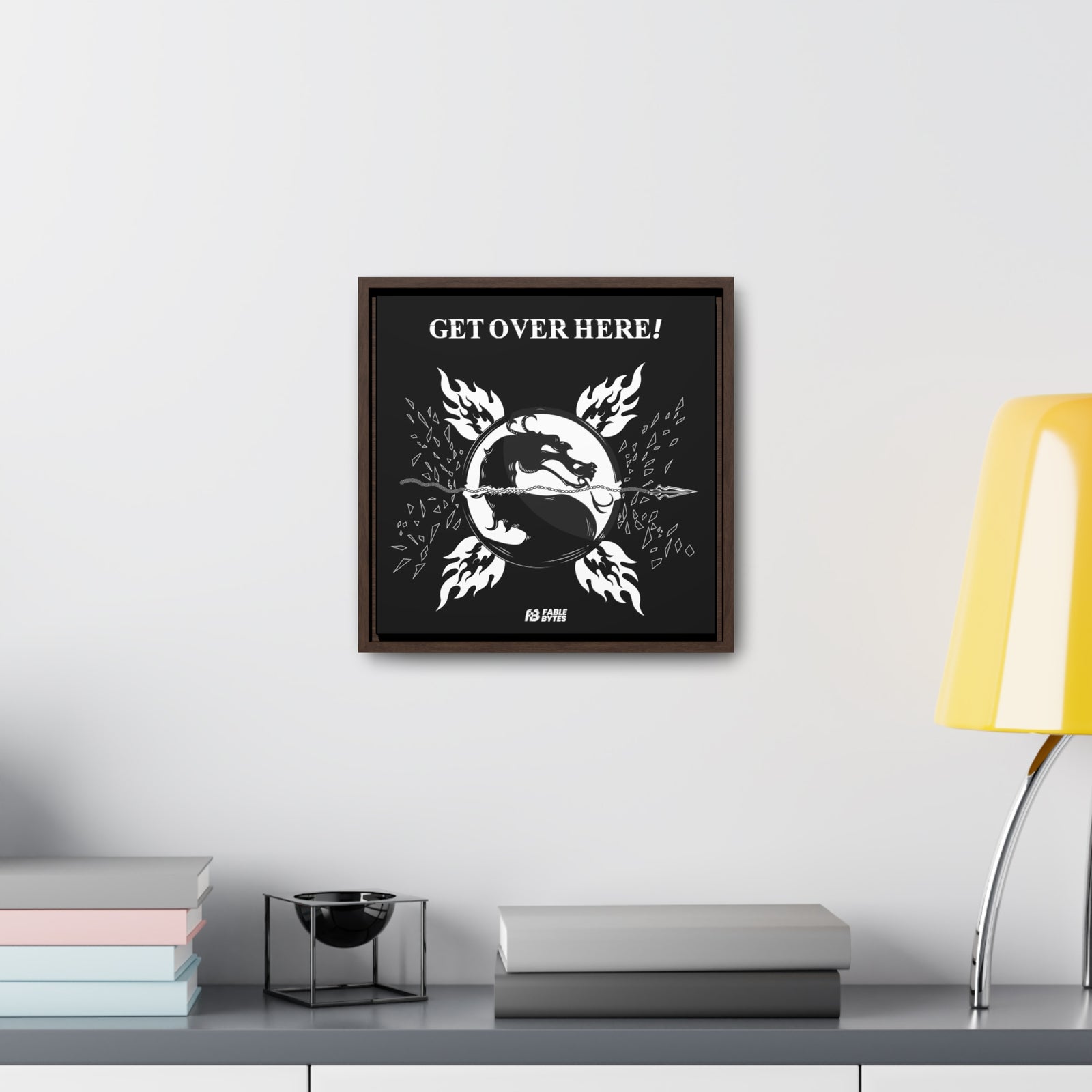 MK - GET OVER HERE - Framed Canvas