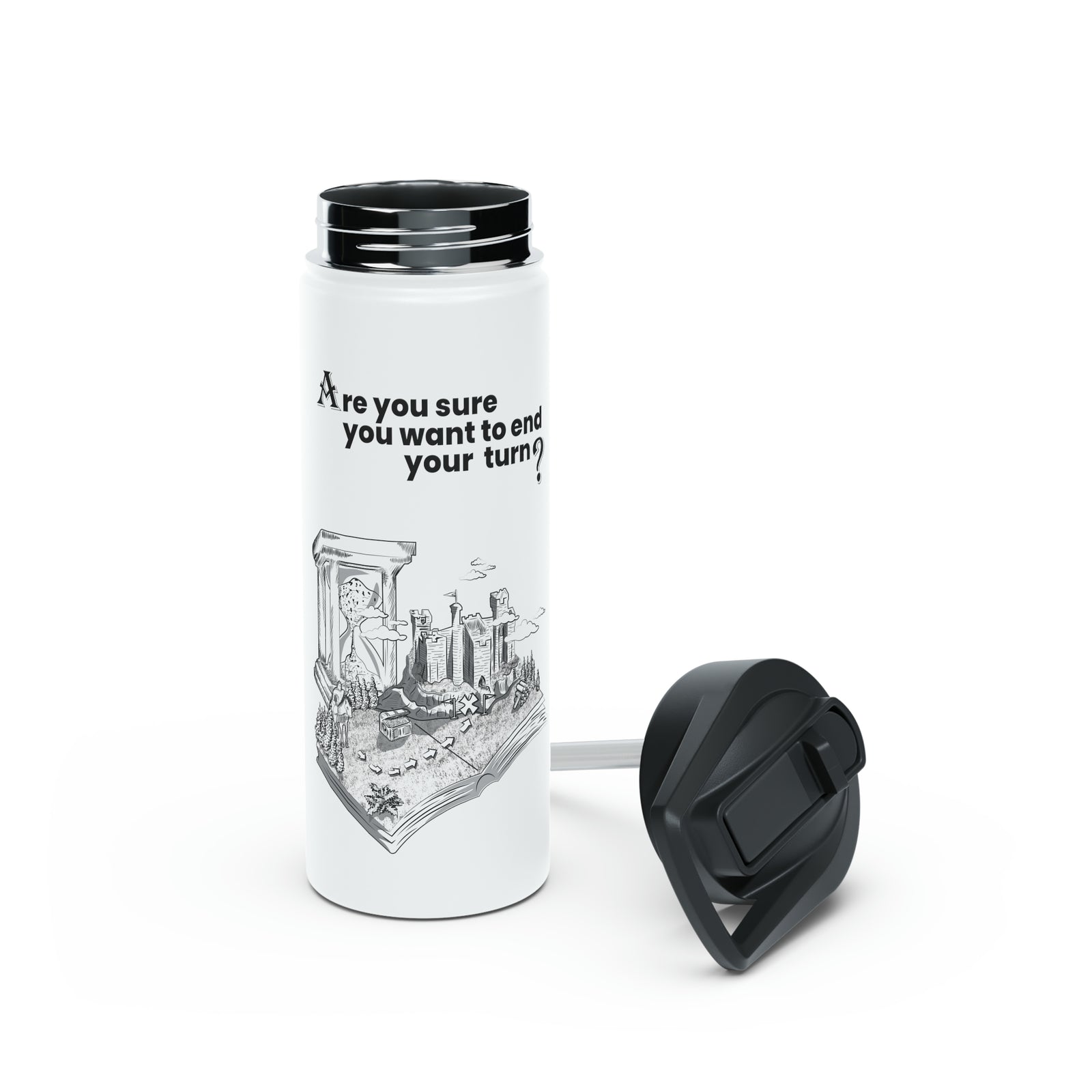 Heroes 3 - End Turn - Stainless Steel Water Bottle