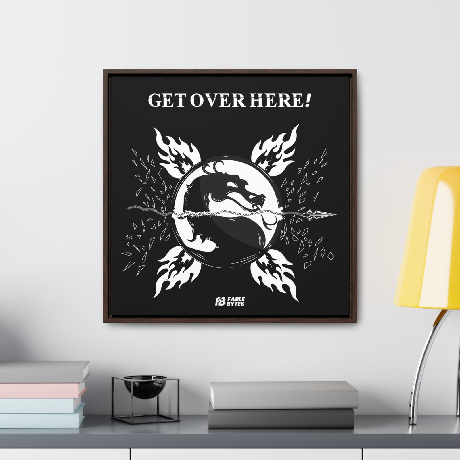 MK - GET OVER HERE - Framed Canvas