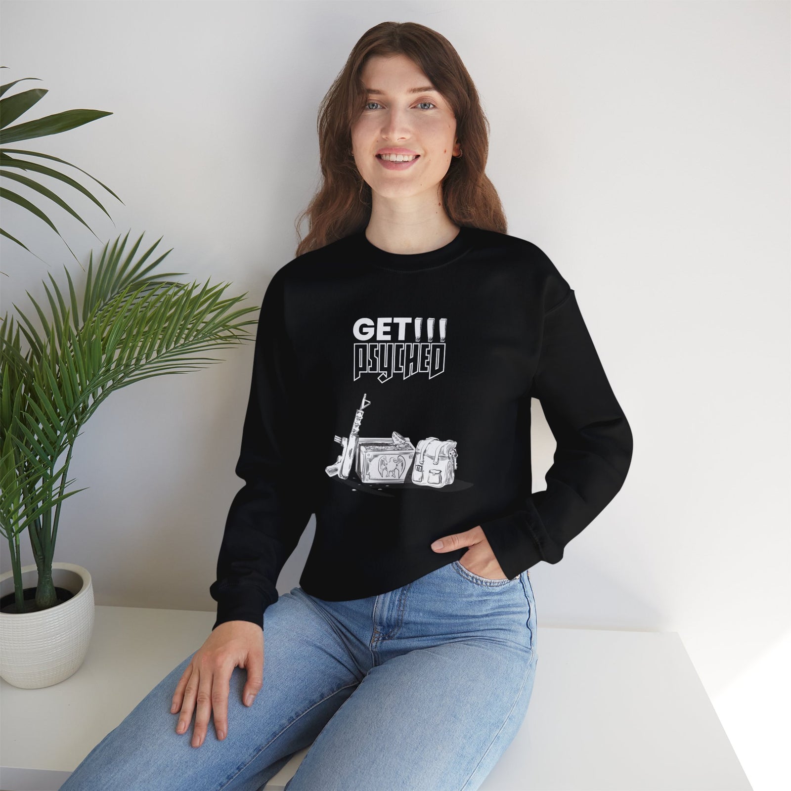 Wolfenstein 3D - Get Psyched - Crewneck Sweatshirt