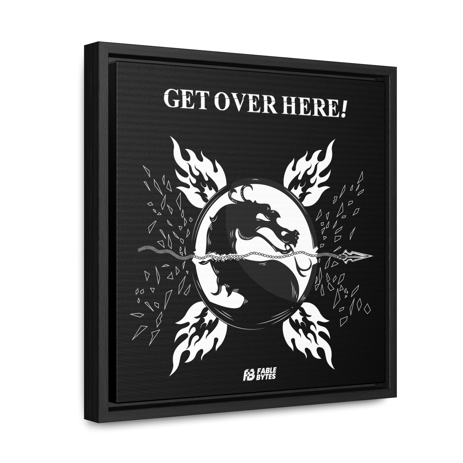MK - GET OVER HERE - Framed Canvas