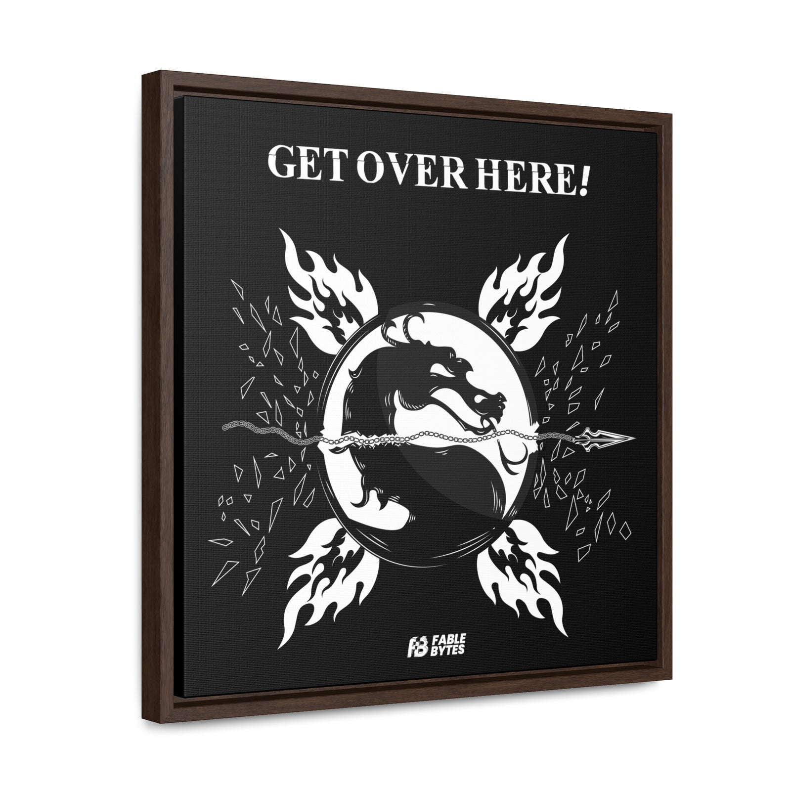 MK - GET OVER HERE - Framed Canvas