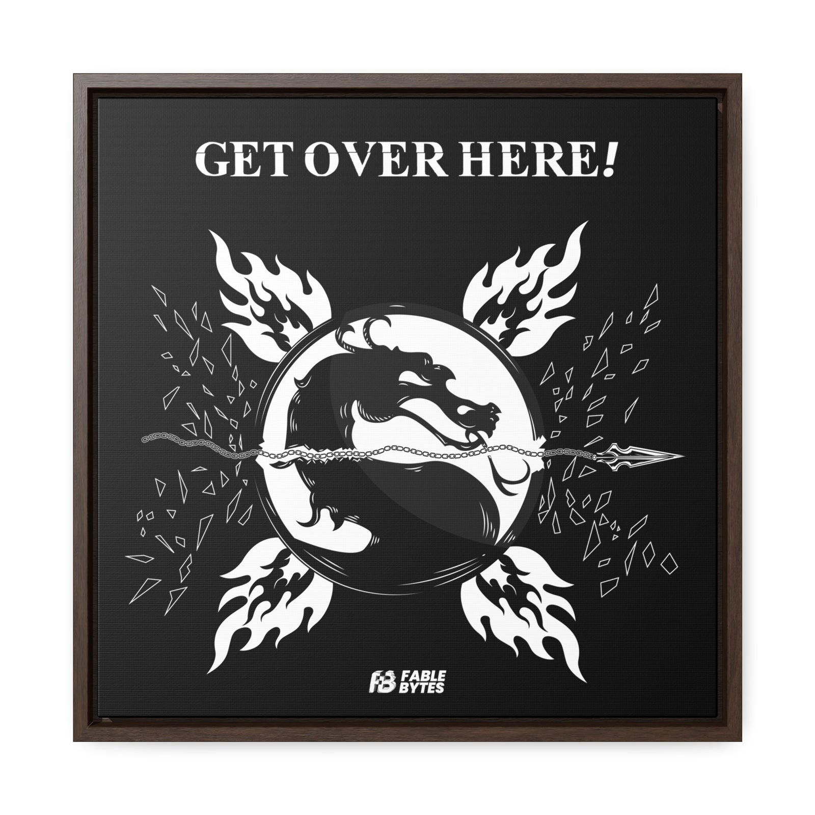 MK - GET OVER HERE - Framed Canvas