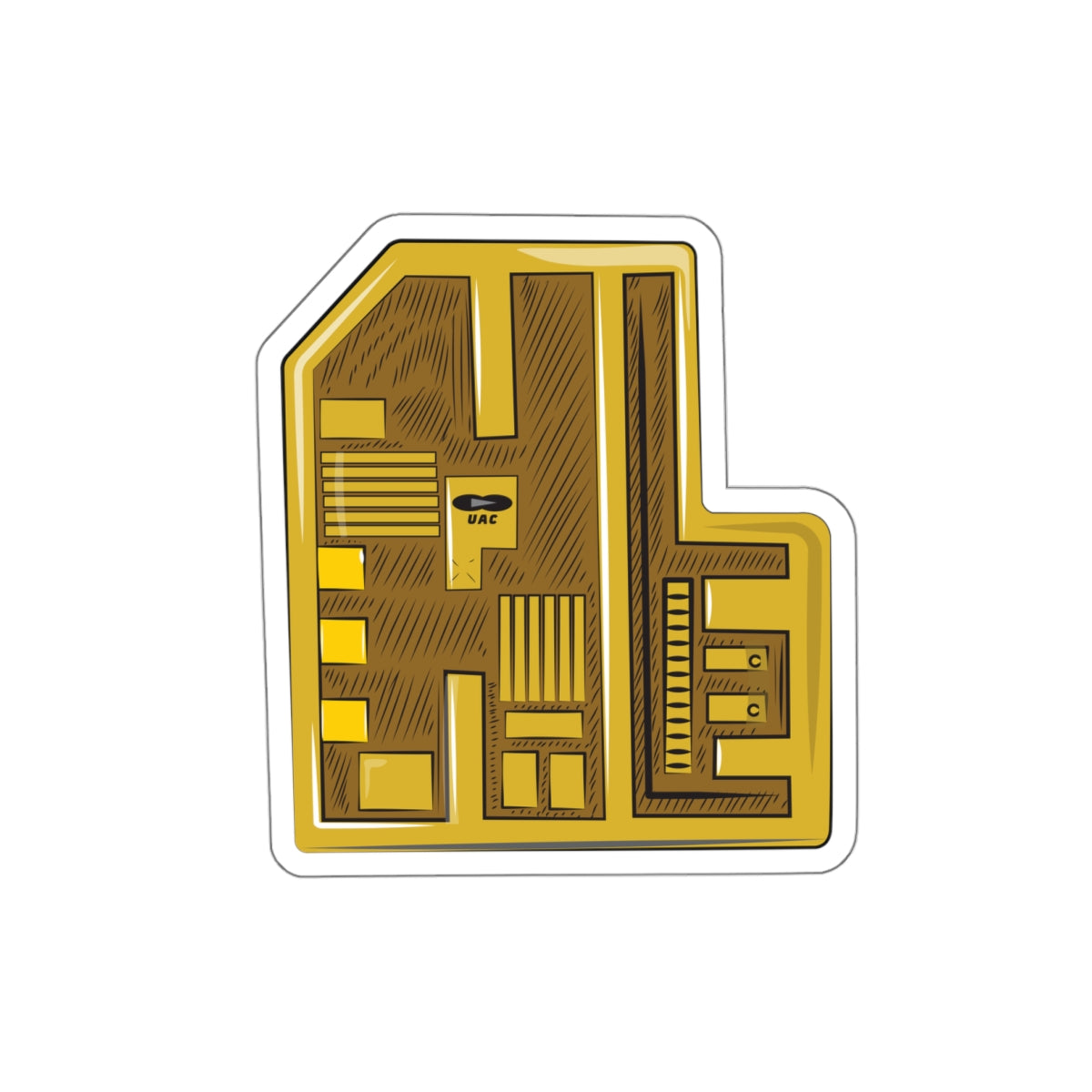 Doom - Yellow Keycard - Stickers
