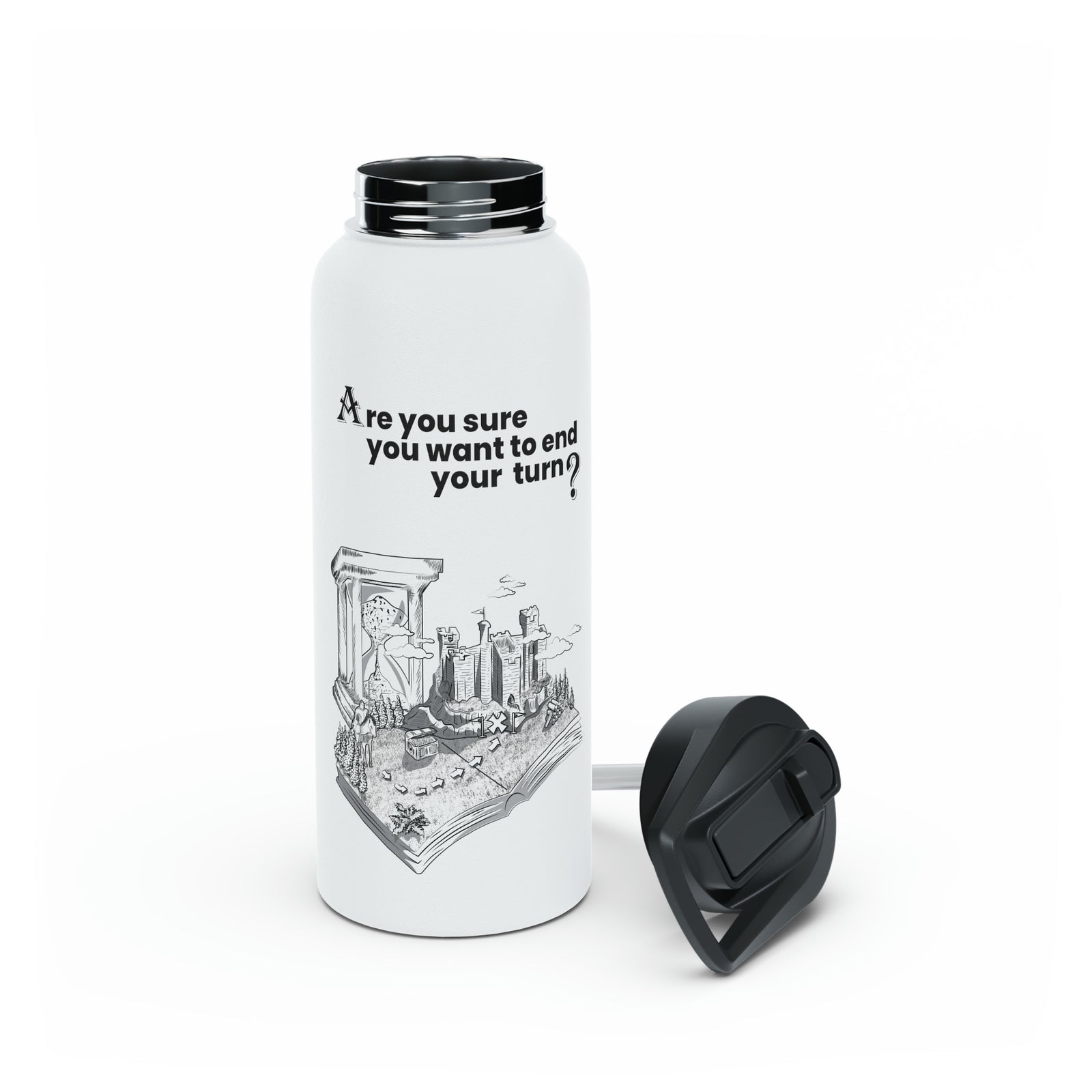 Heroes 3 - End Turn - Stainless Steel Water Bottle