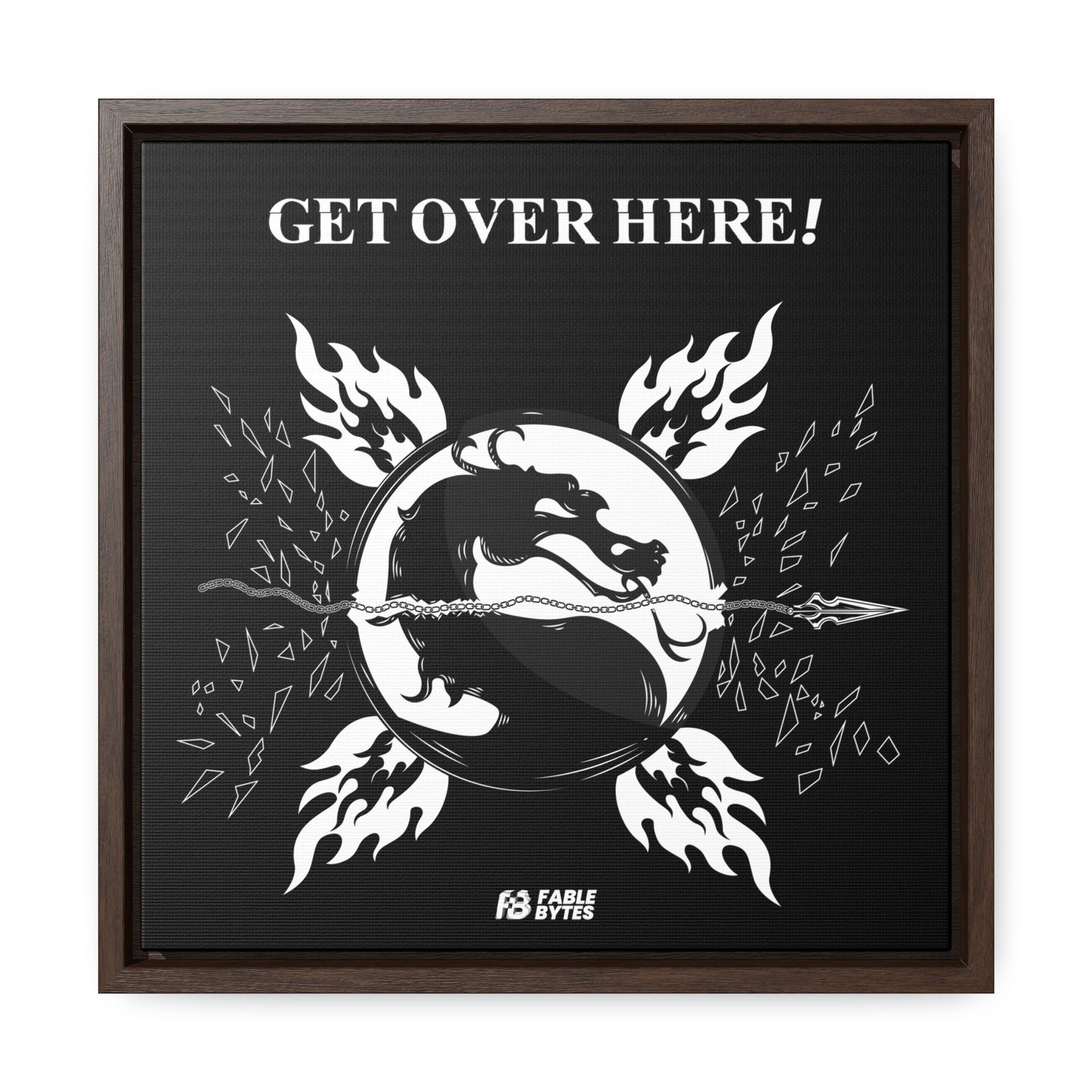 MK - GET OVER HERE - Framed Canvas