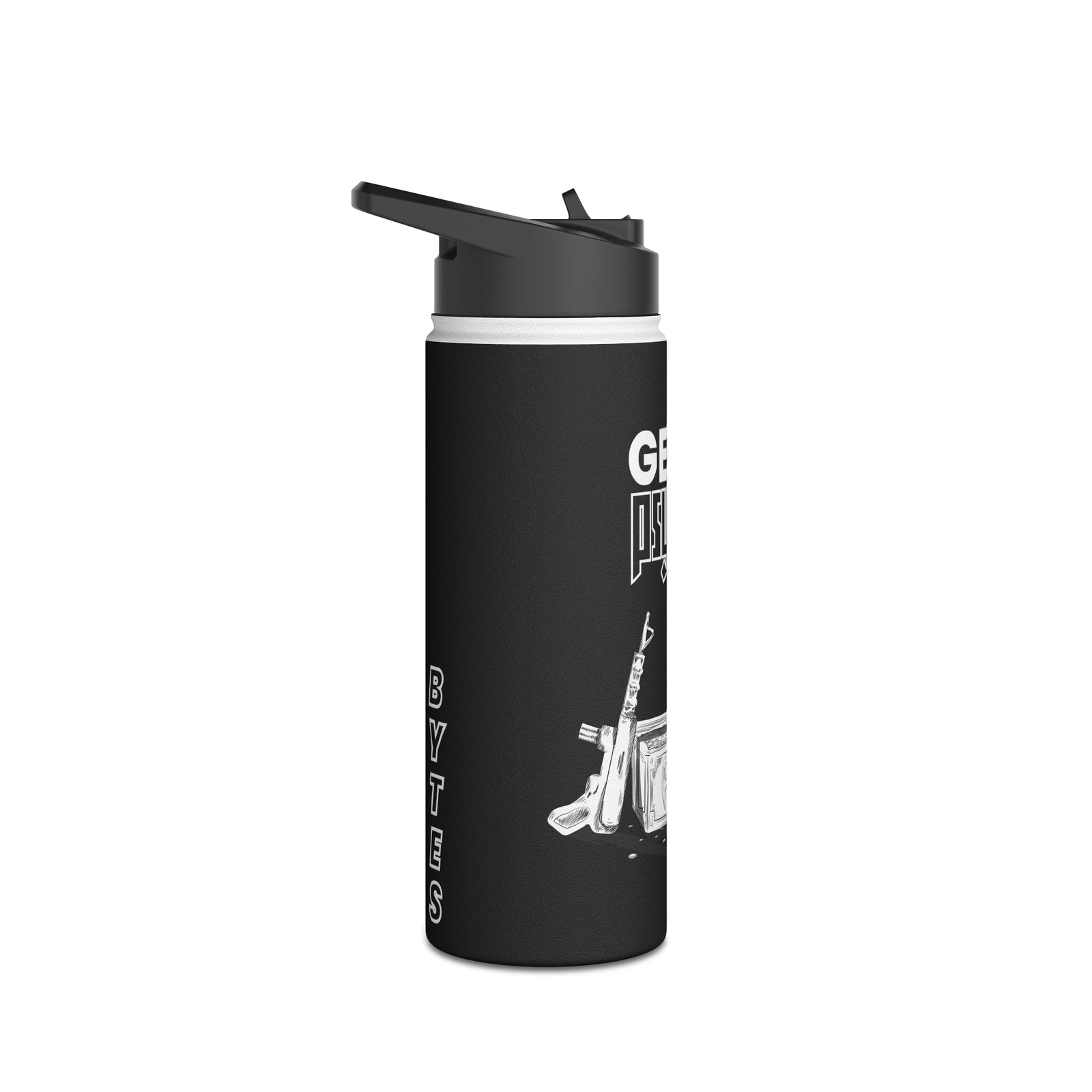 Wolfenstein 3D - Get Psyched - Stainless Steel Water Bottle