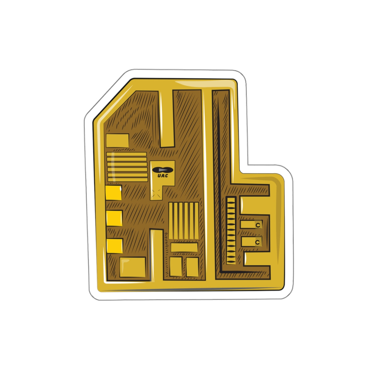 Doom - Yellow Keycard - Stickers