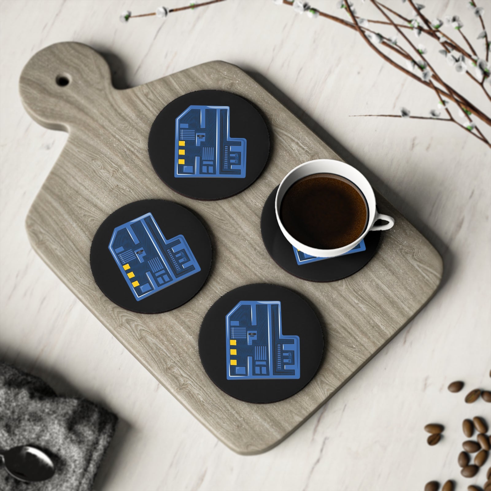 Doom - Blue Keycard - Coasters