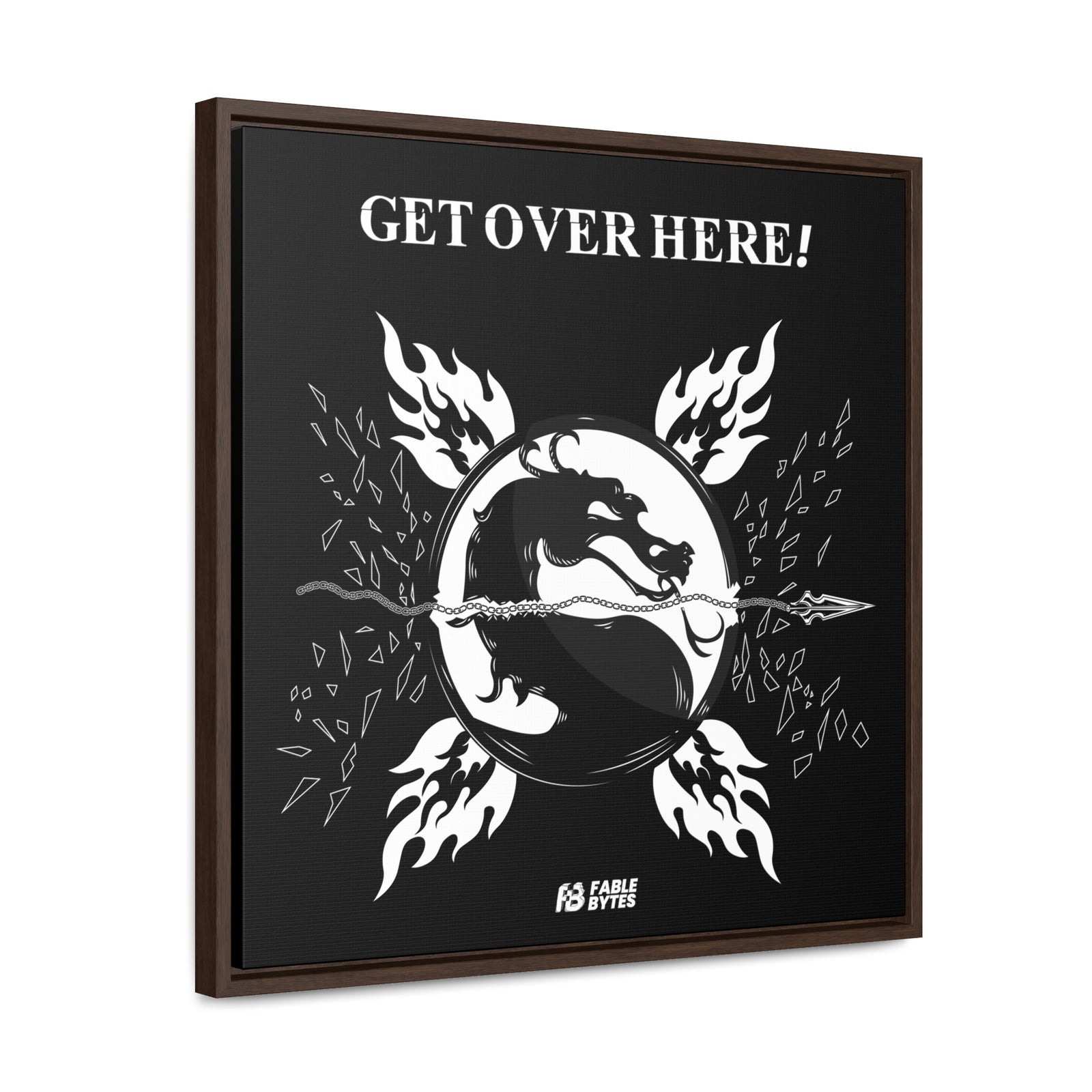 MK - GET OVER HERE - Framed Canvas