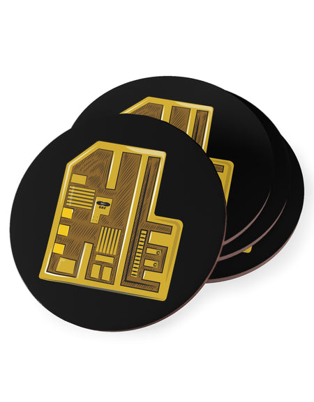 Doom - Yellow Keycard - Coasters