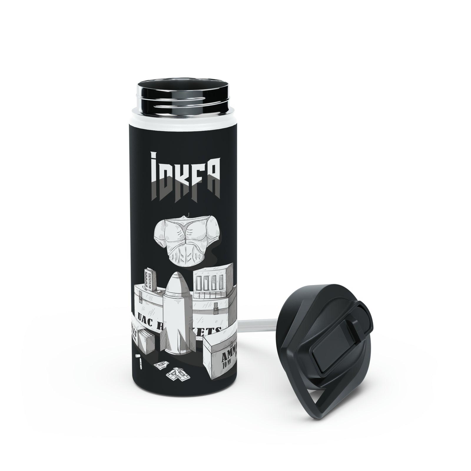 Doom - IDKFA - Stainless Steel Water Bottle