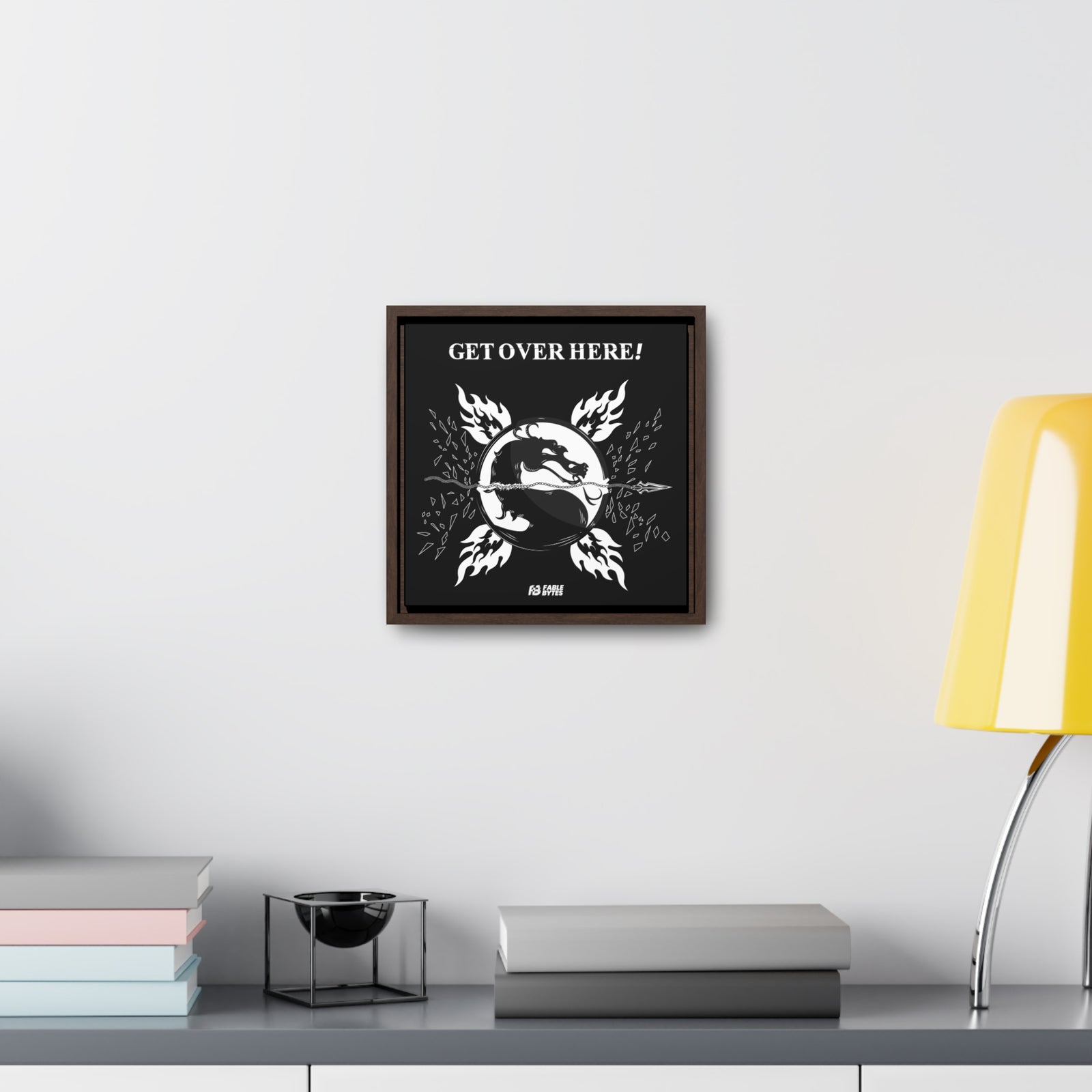 MK - GET OVER HERE - Framed Canvas