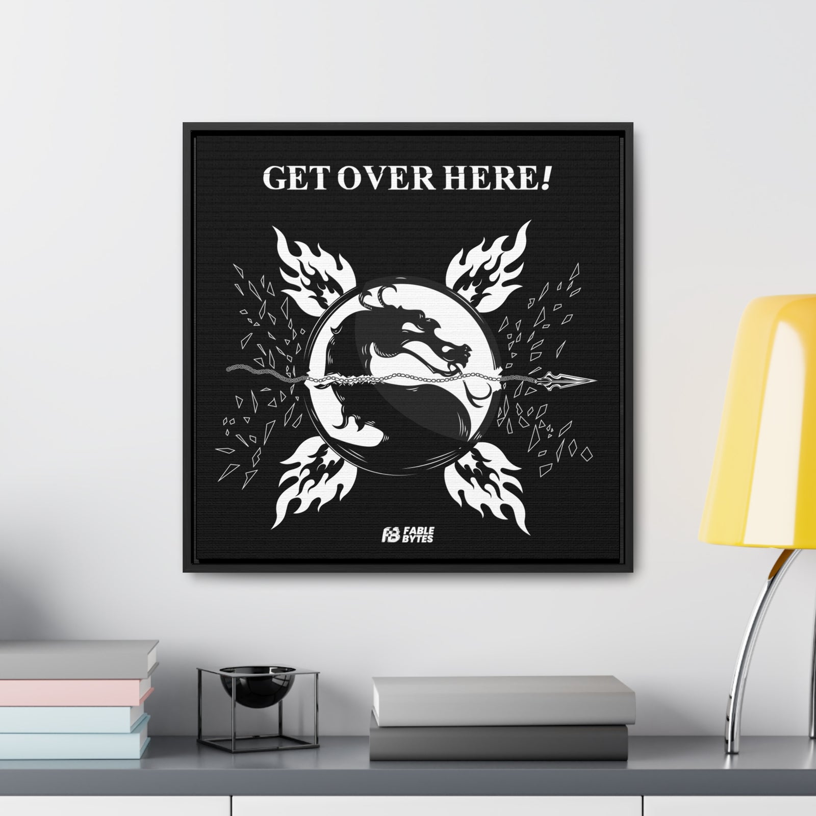 MK - GET OVER HERE - Framed Canvas