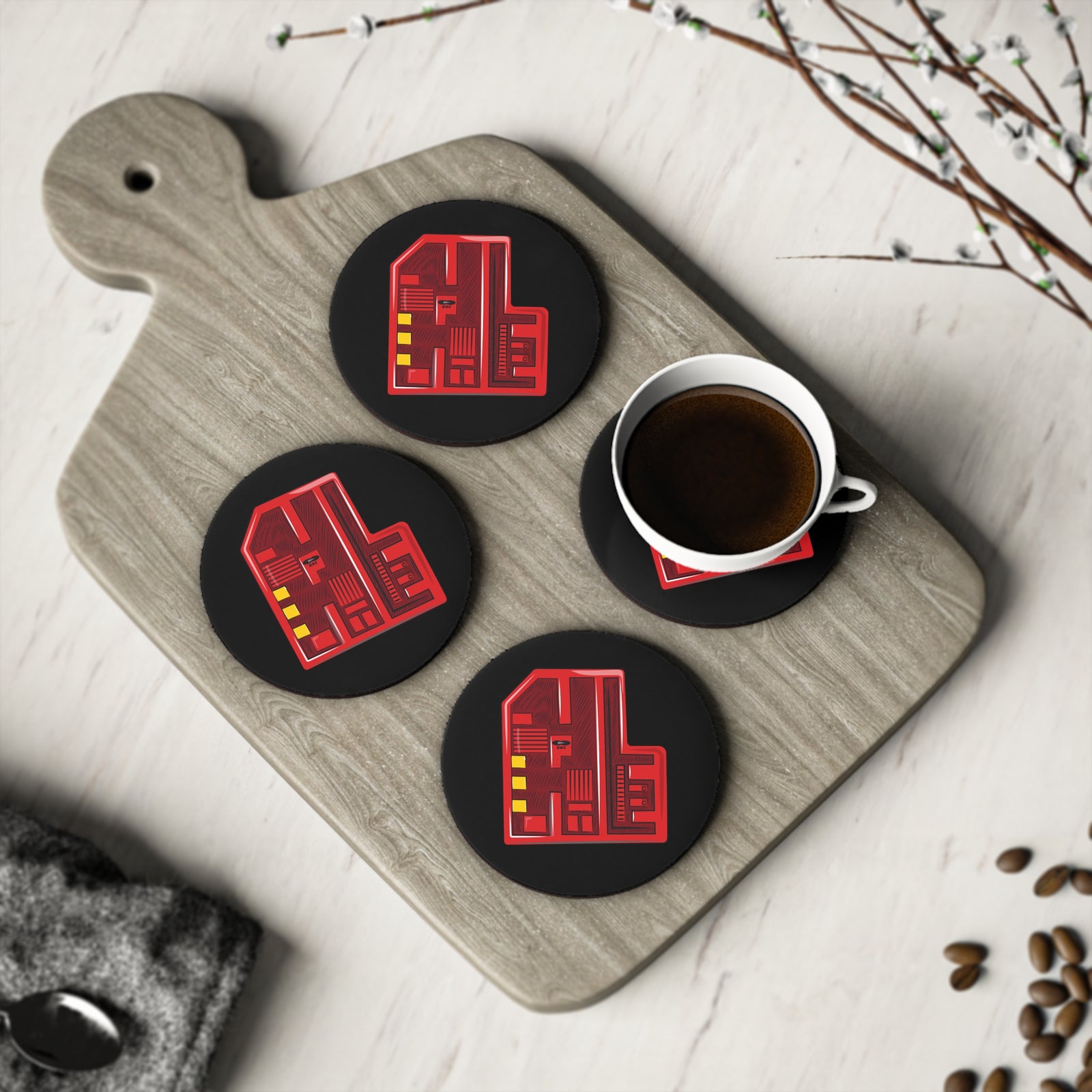 Doom - Red Keycard - Coasters
