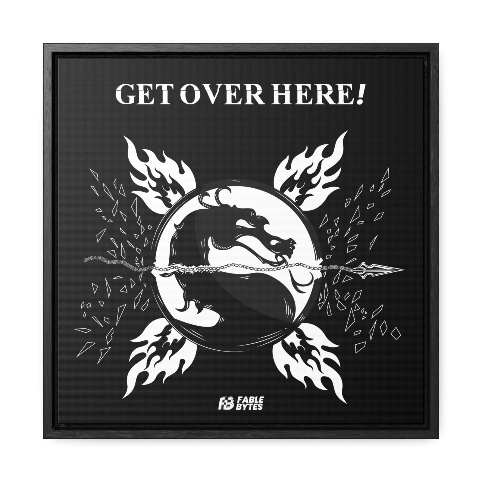 MK - GET OVER HERE - Framed Canvas