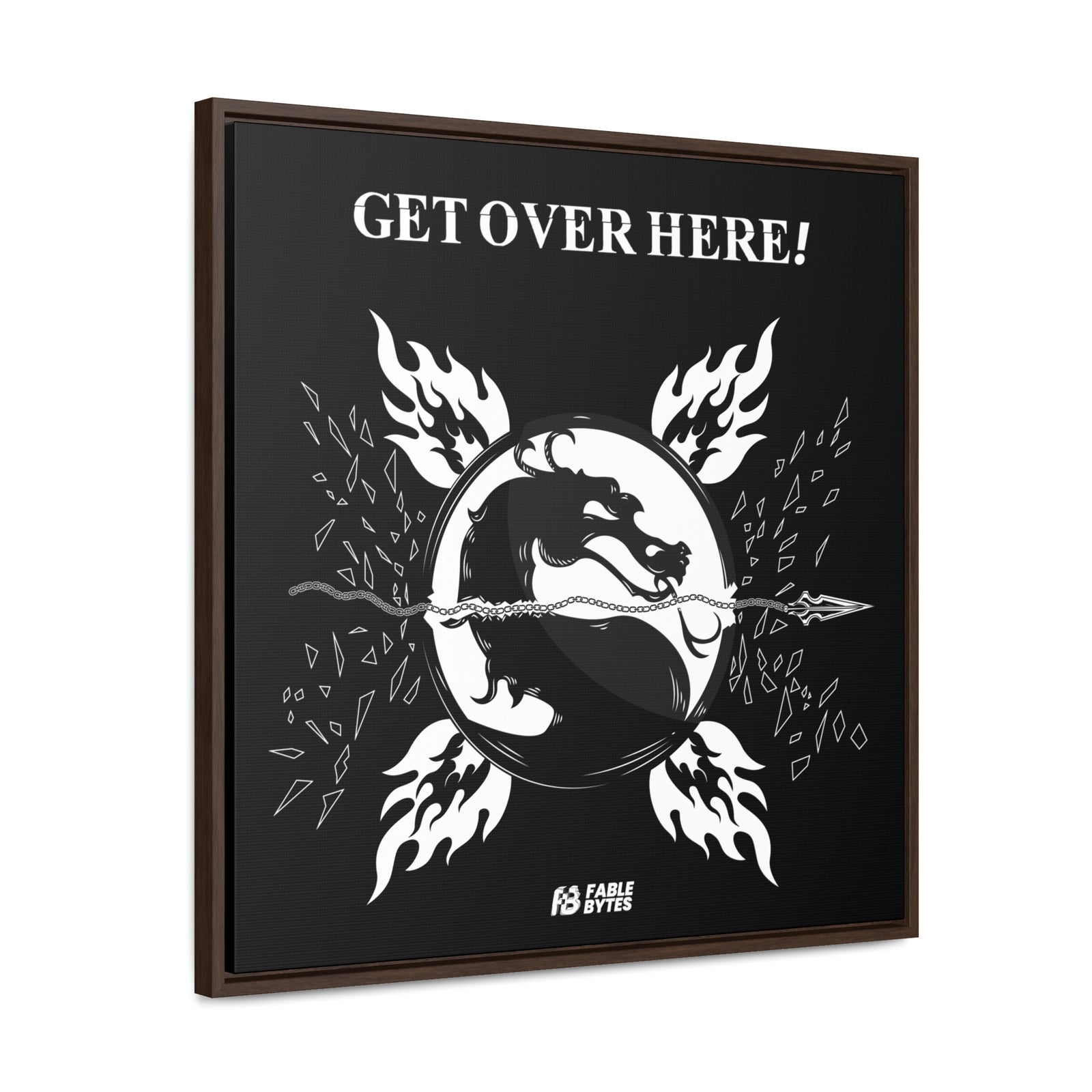 MK - GET OVER HERE - Framed Canvas