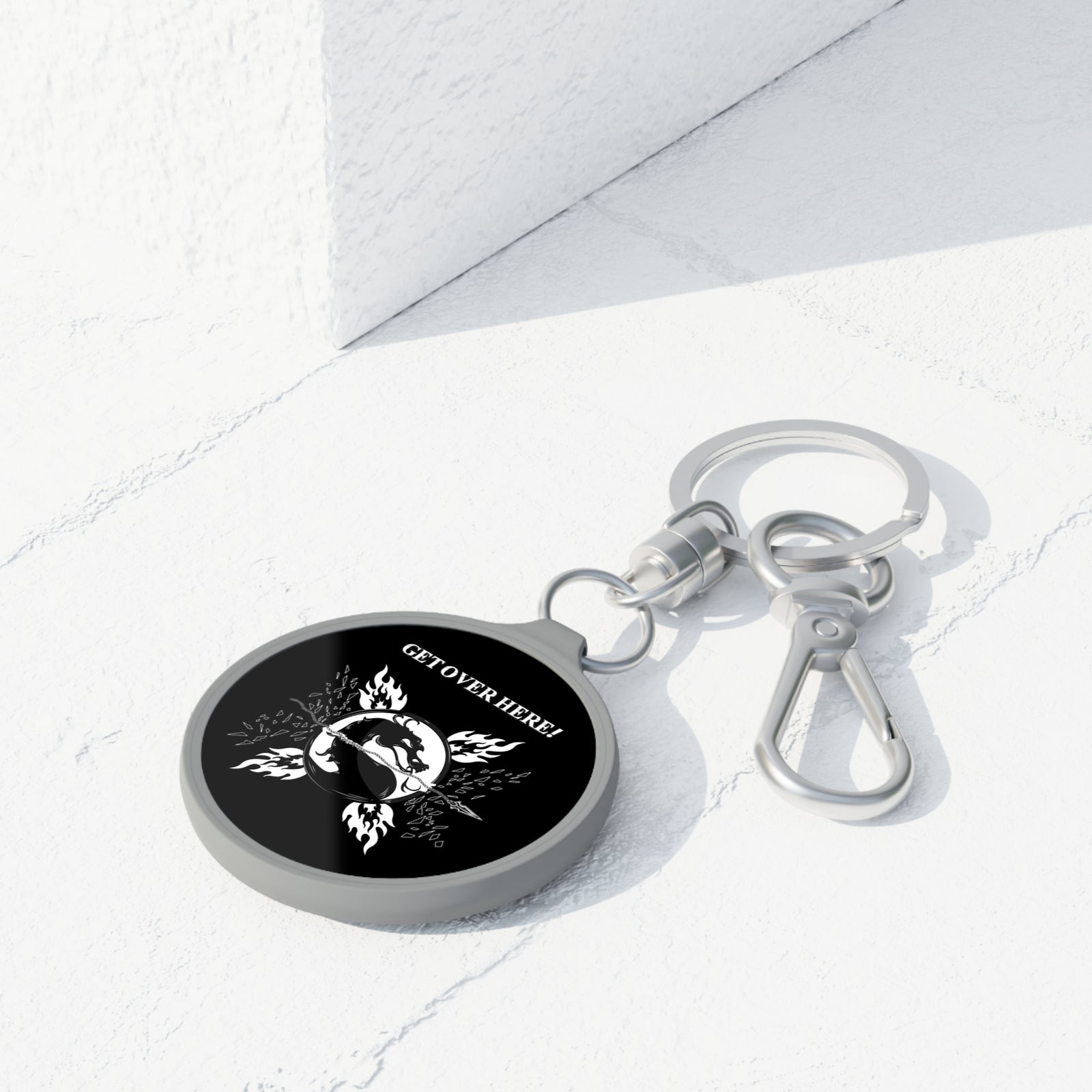 MK - GET OVER HERE - Keyring Tag