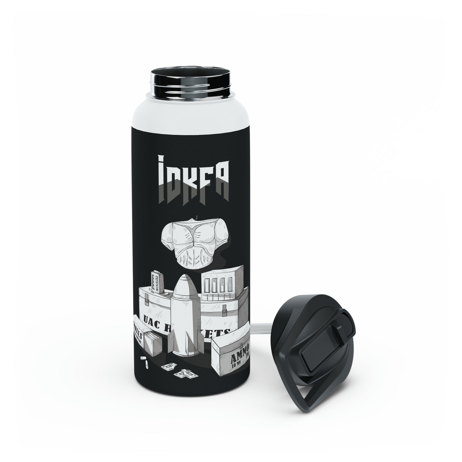 Doom - IDKFA - Stainless Steel Water Bottle