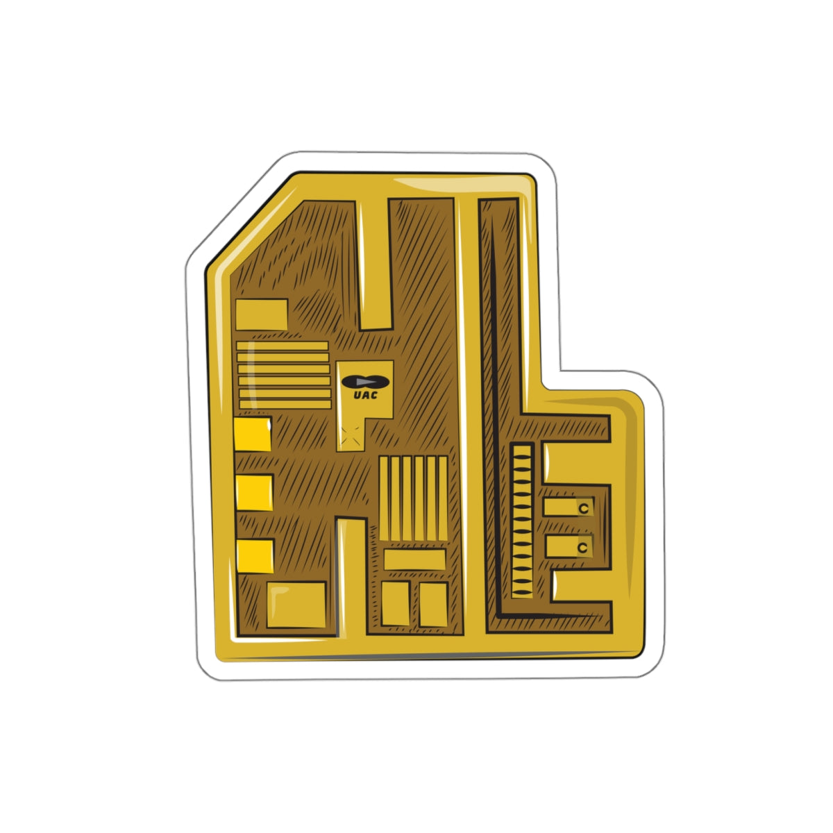 Doom - Yellow Keycard - Stickers