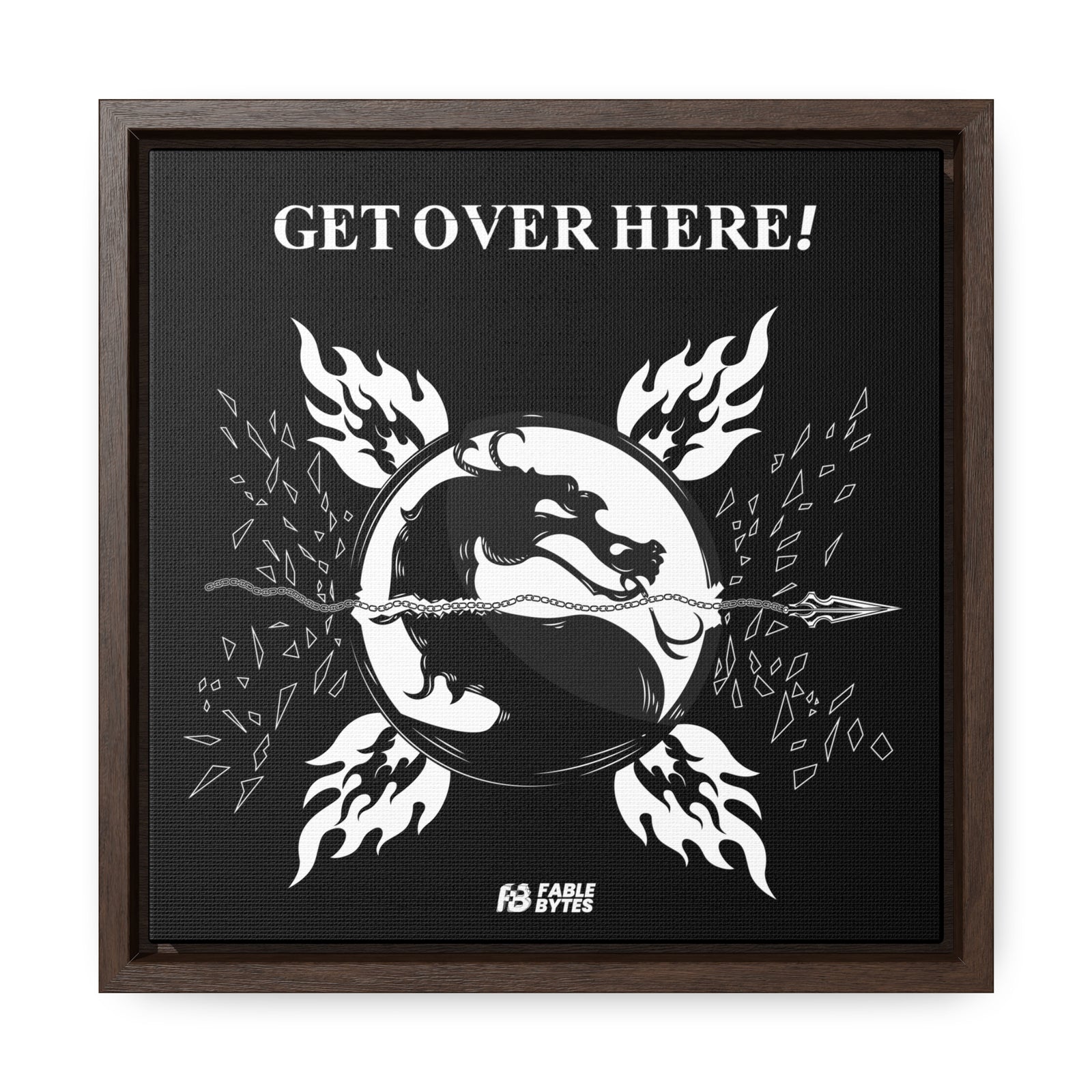 MK - GET OVER HERE - Framed Canvas