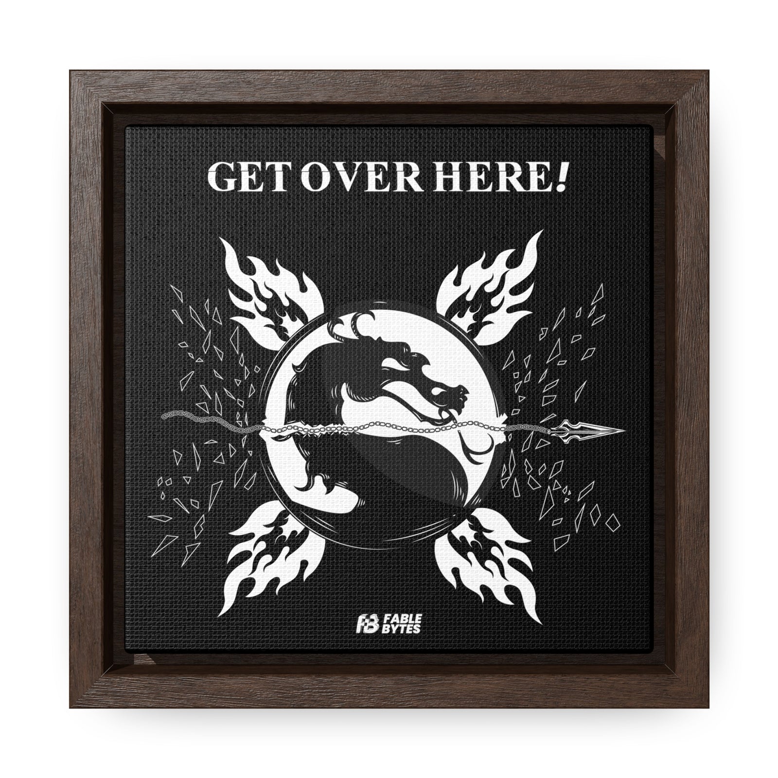 MK - GET OVER HERE - Framed Canvas