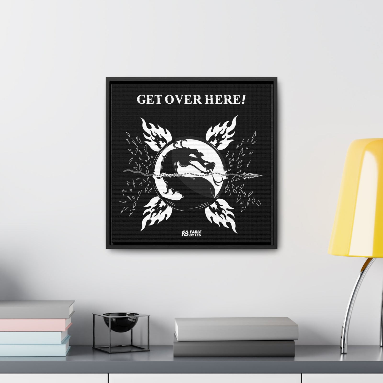 MK - GET OVER HERE - Framed Canvas
