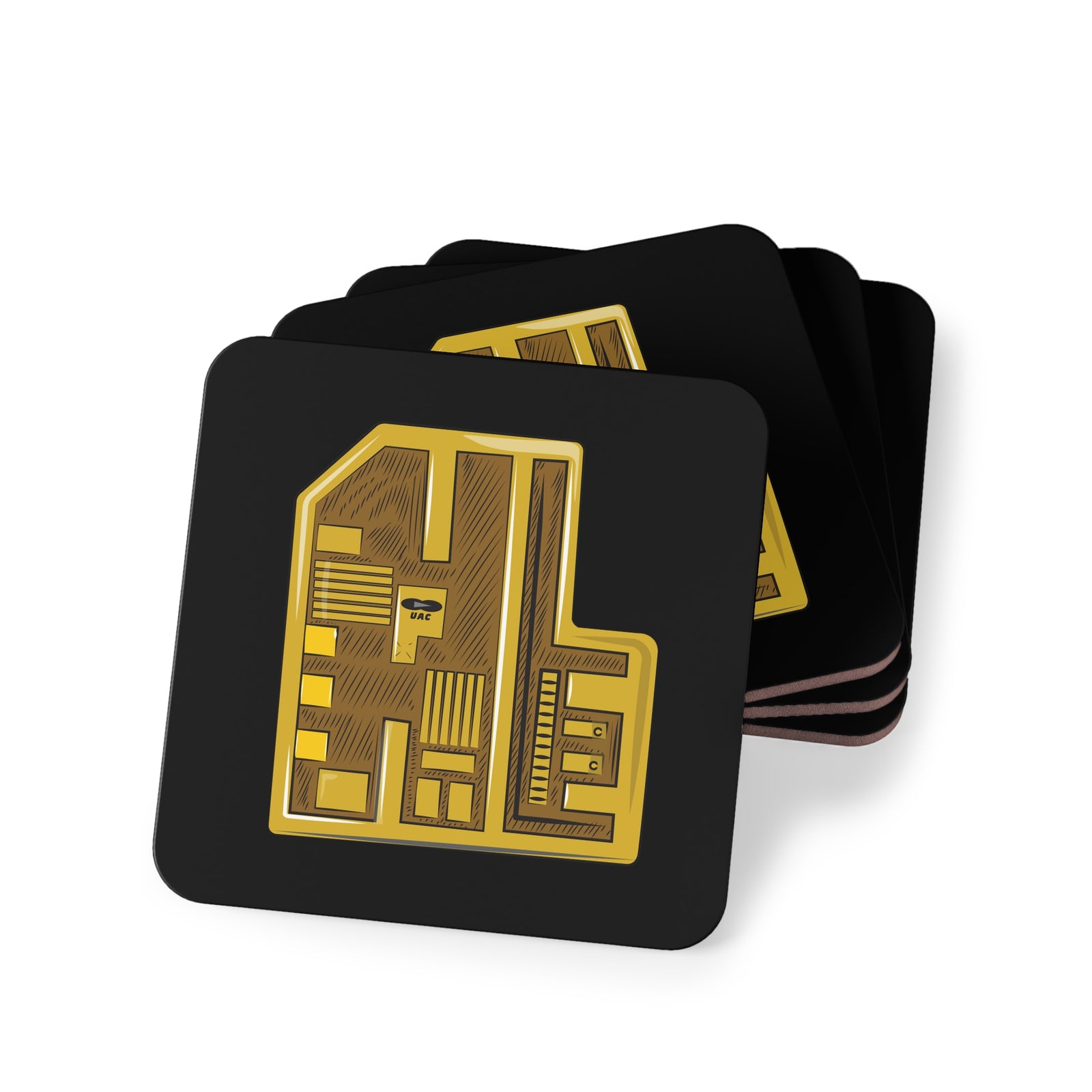Doom - Yellow Keycard - Coasters