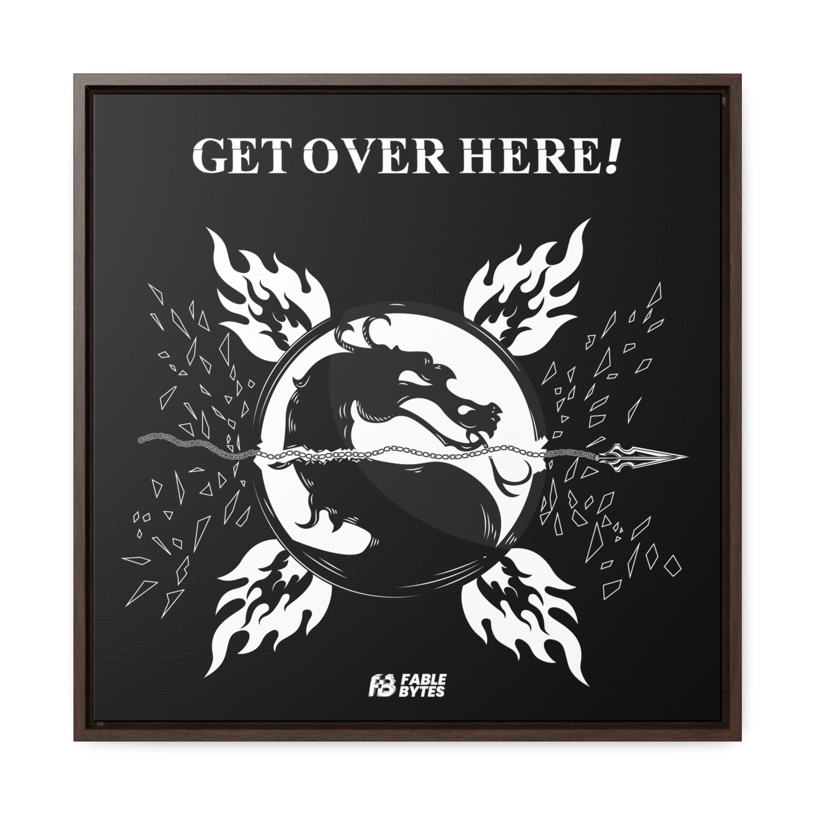 MK - GET OVER HERE - Framed Canvas