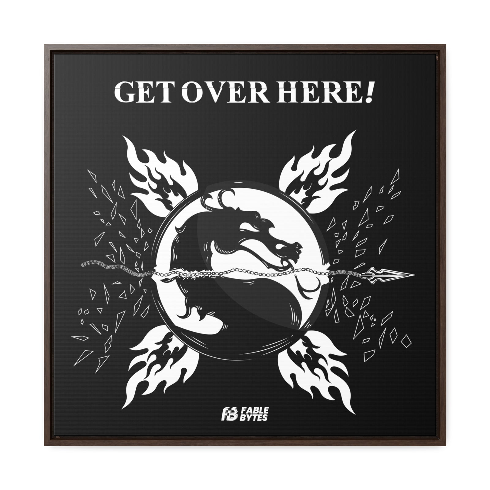MK - GET OVER HERE - Framed Canvas