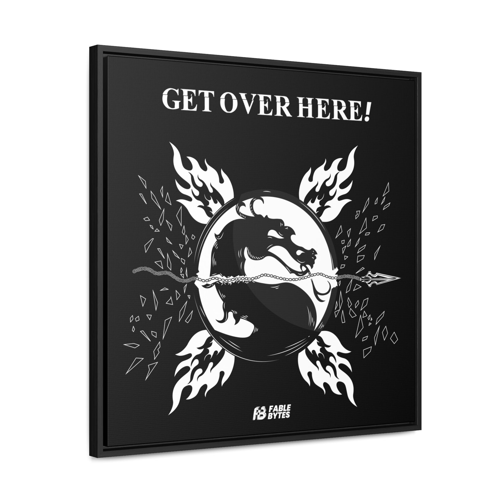 MK - GET OVER HERE - Framed Canvas