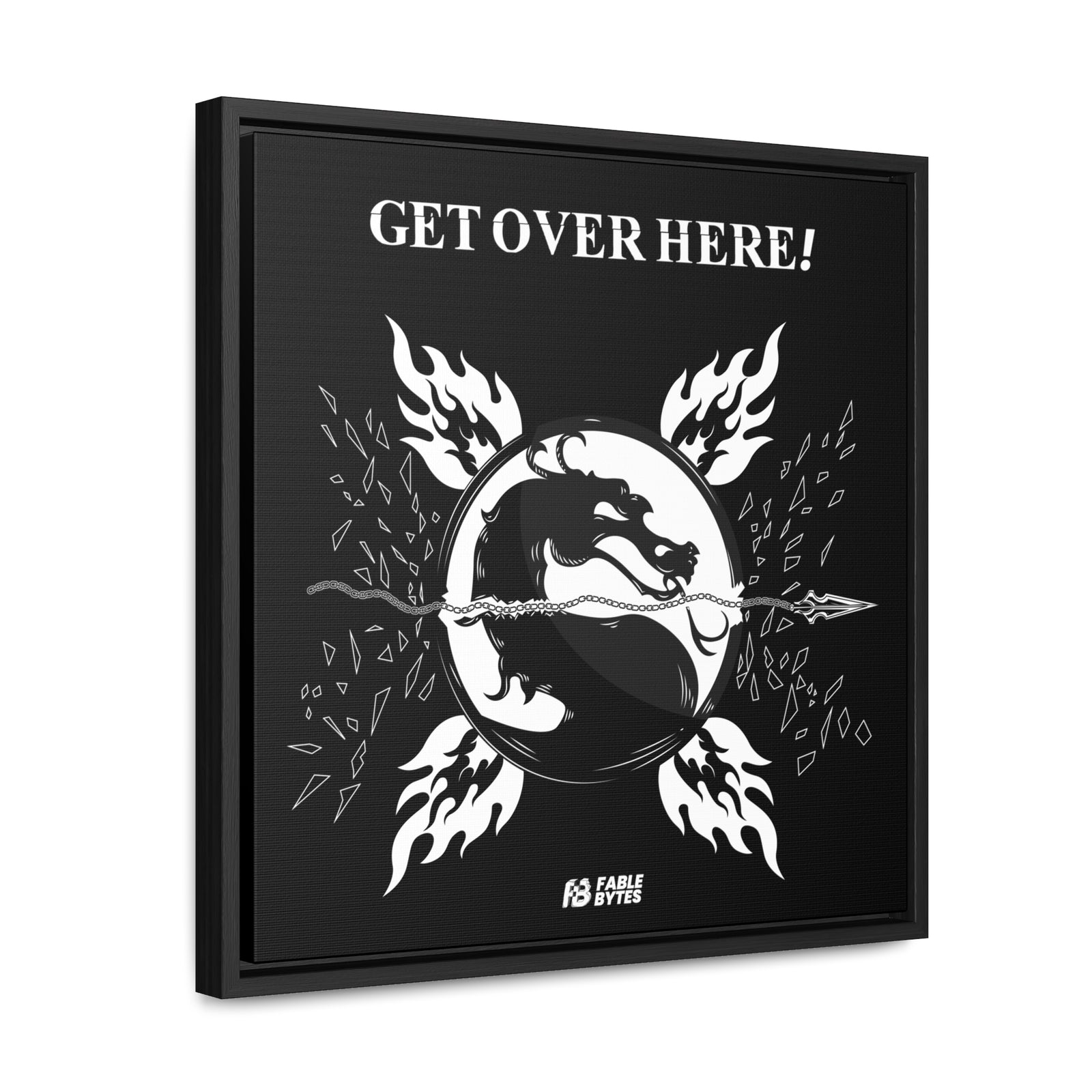 MK - GET OVER HERE - Framed Canvas