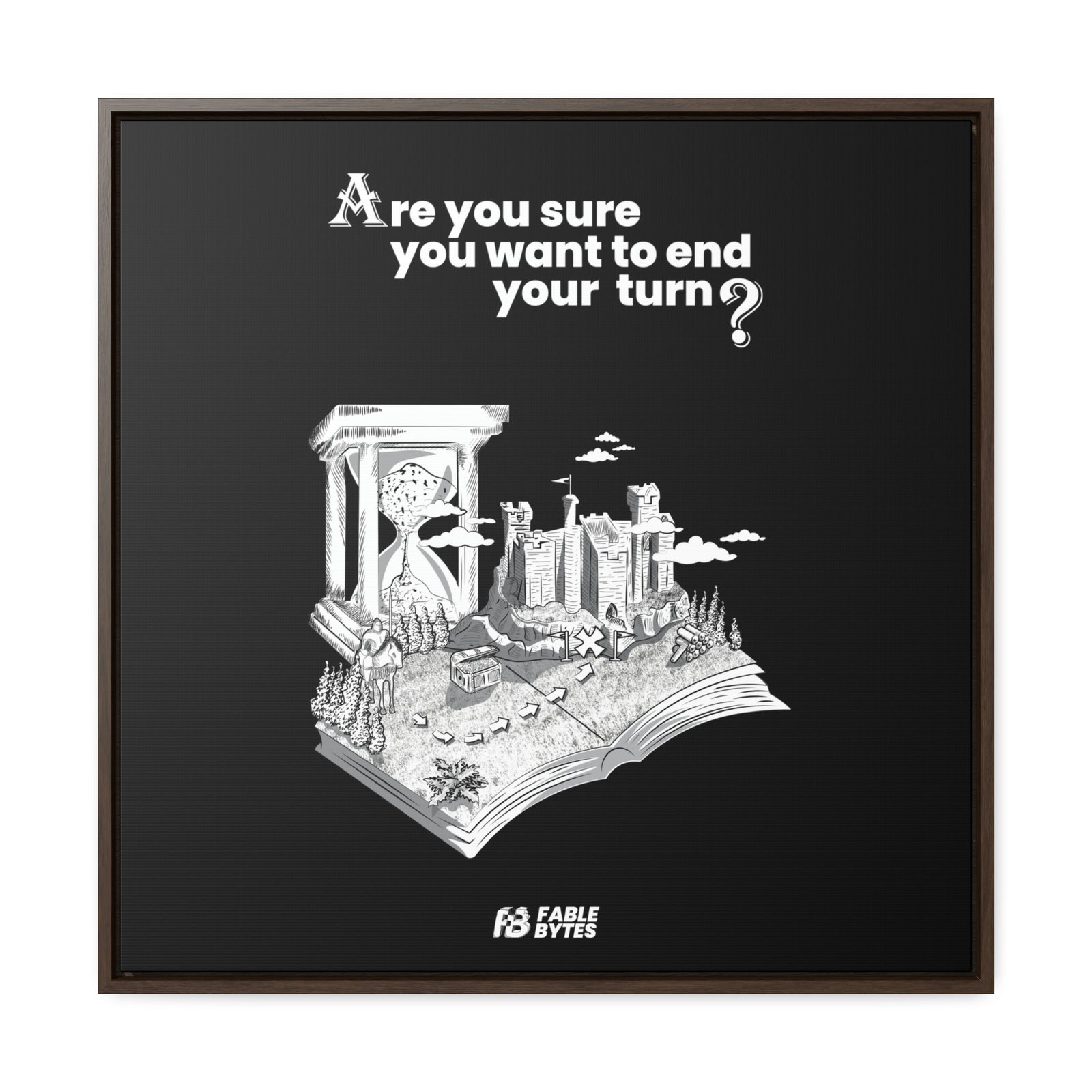 Heroes 3 - End Turn - Framed Canvas