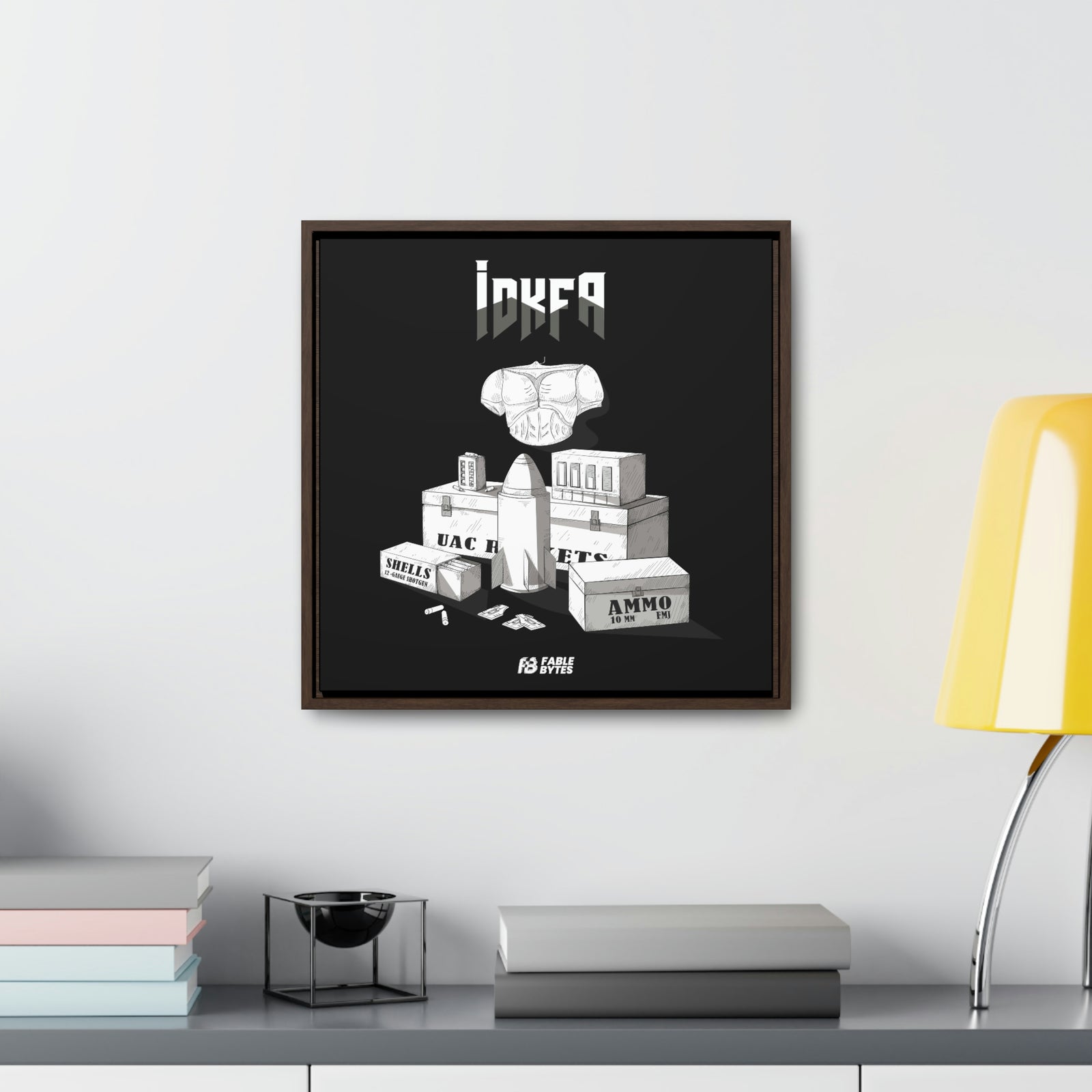 Doom - IDKFA - Framed Canvas