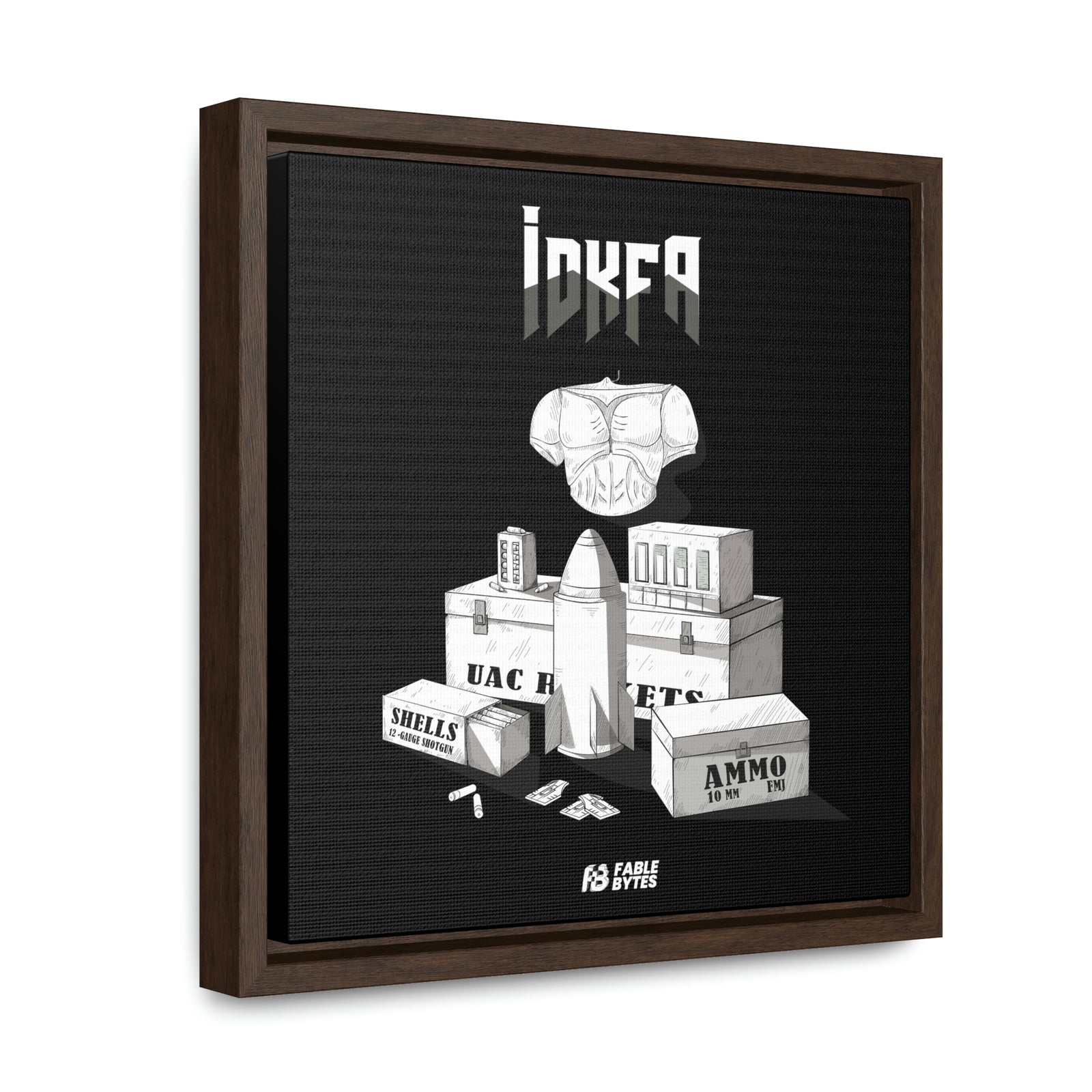 Doom - IDKFA - Framed Canvas
