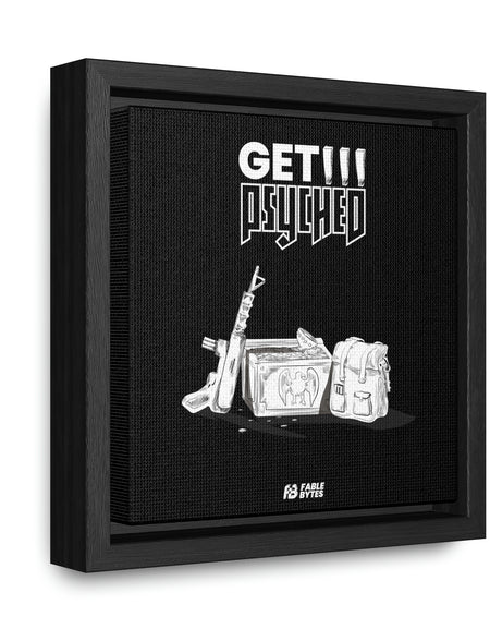 Wolfenstein 3D - Get Psyched - Framed Canvas