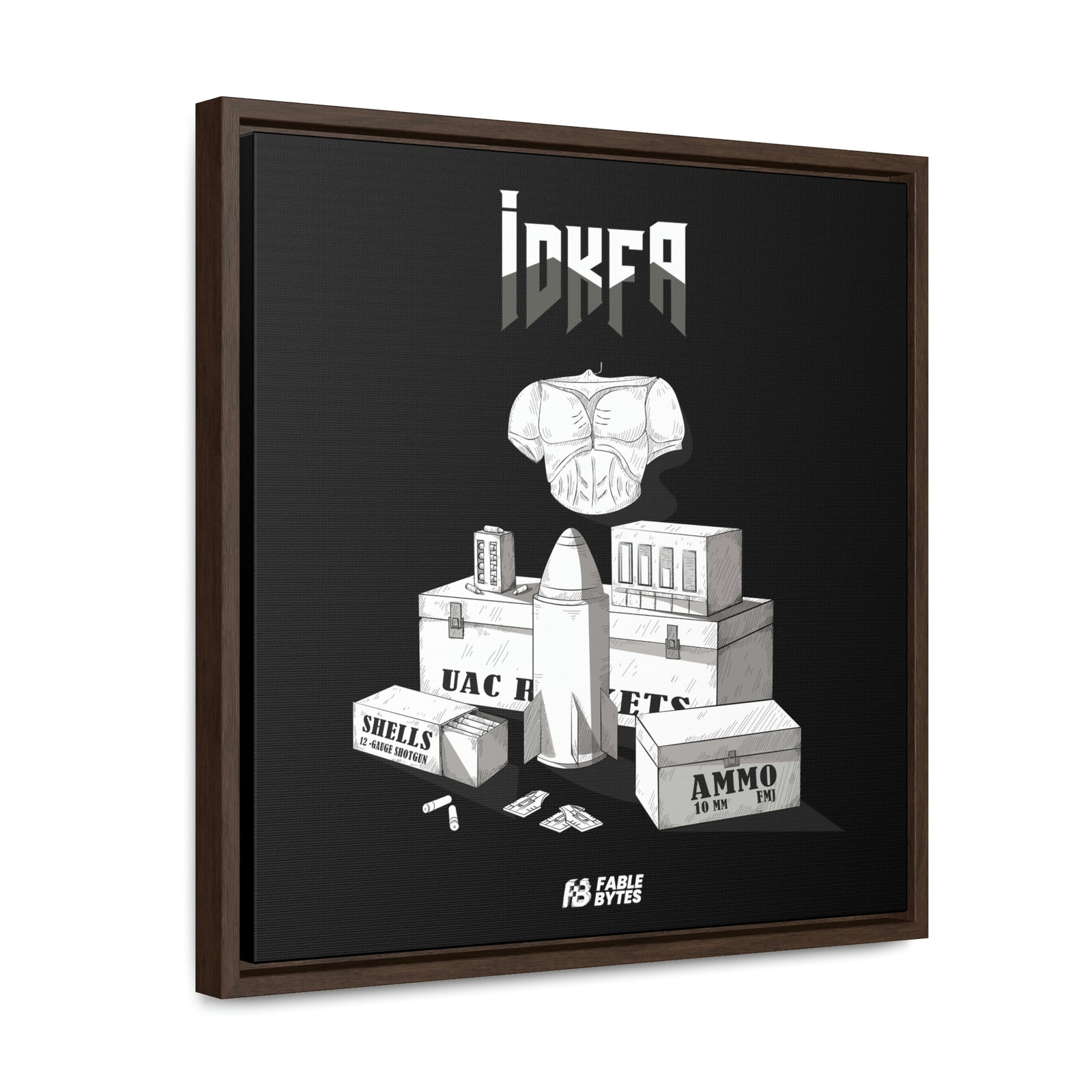 Doom - IDKFA - Framed Canvas