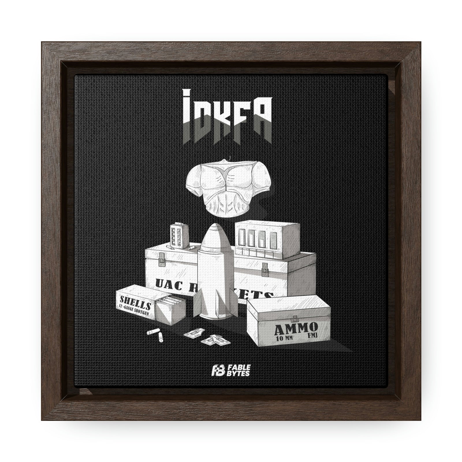 Doom - IDKFA - Framed Canvas