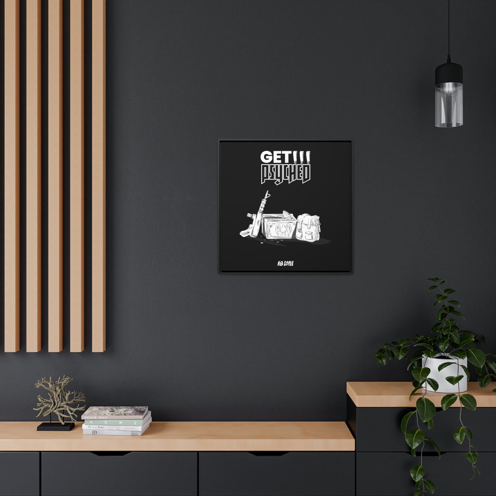 Wolfenstein 3D - Get Psyched - Framed Canvas