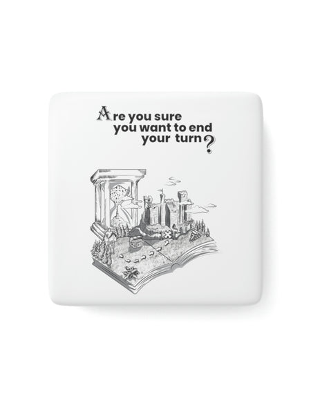 Heroes 3 - End Turn - Porcelain Magnet