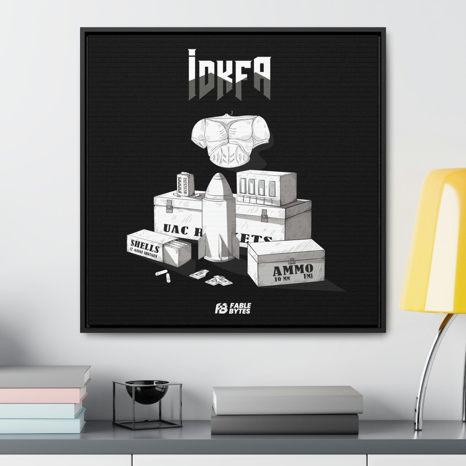 Doom - IDKFA - Framed Canvas