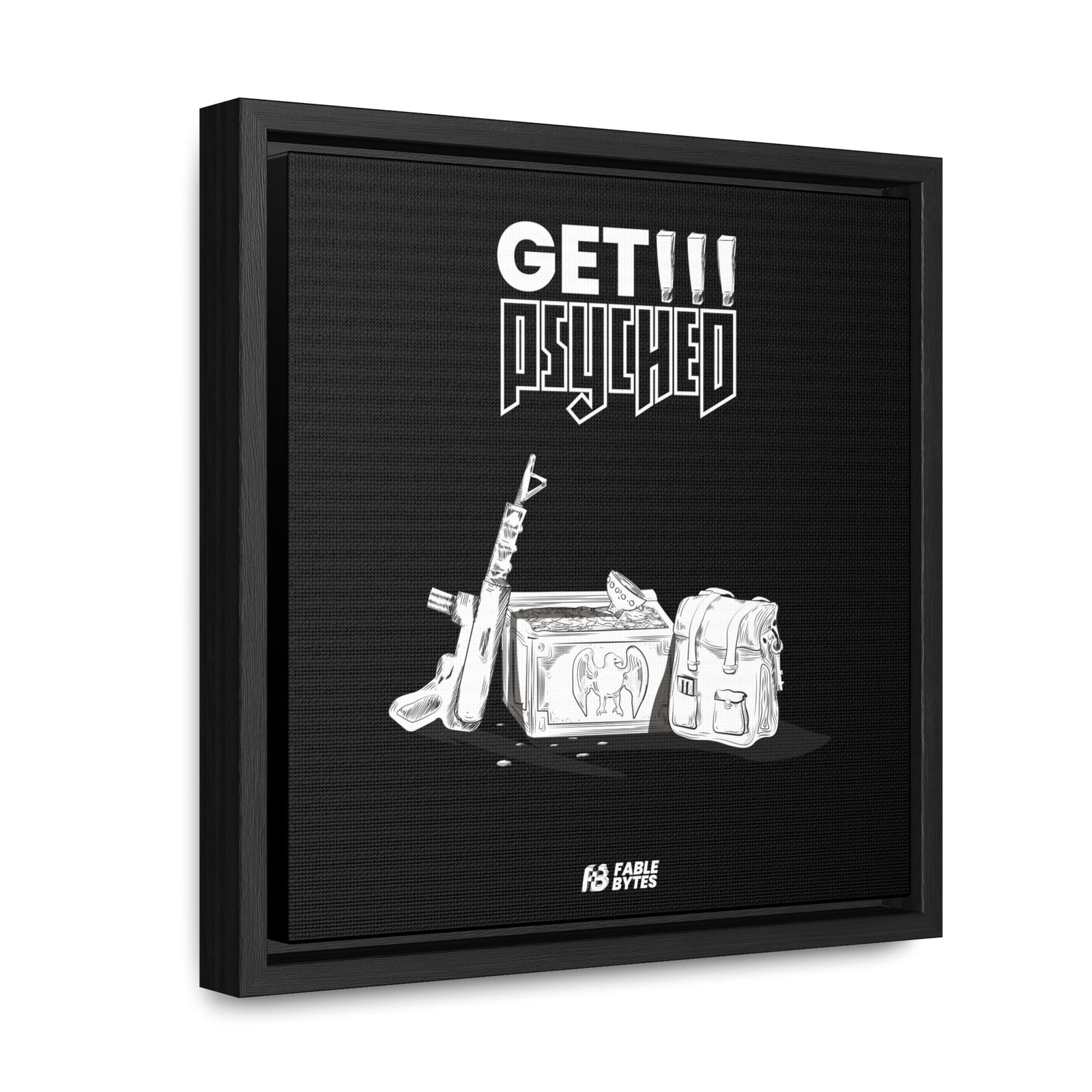 Wolfenstein 3D - Get Psyched - Framed Canvas