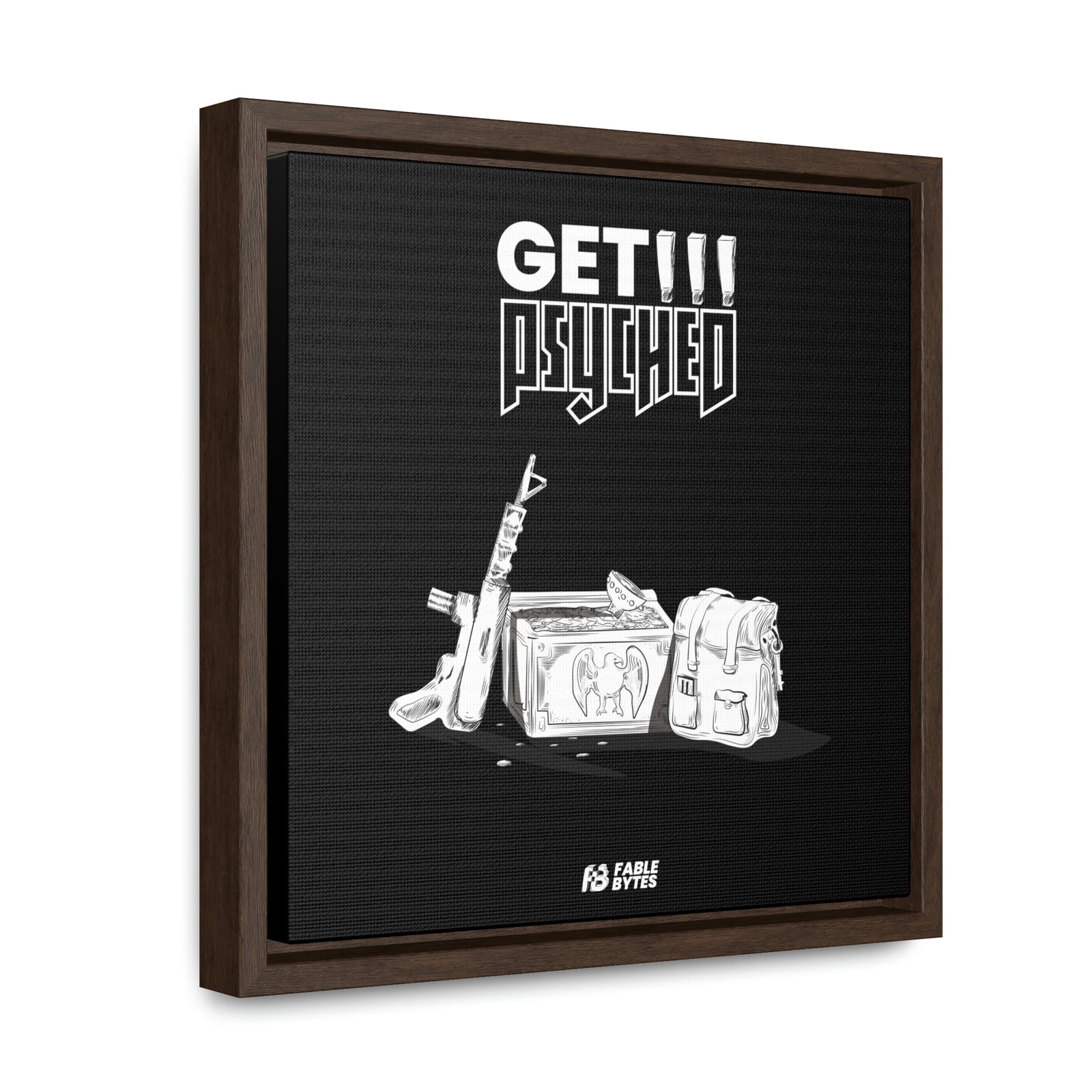 Wolfenstein 3D - Get Psyched - Framed Canvas