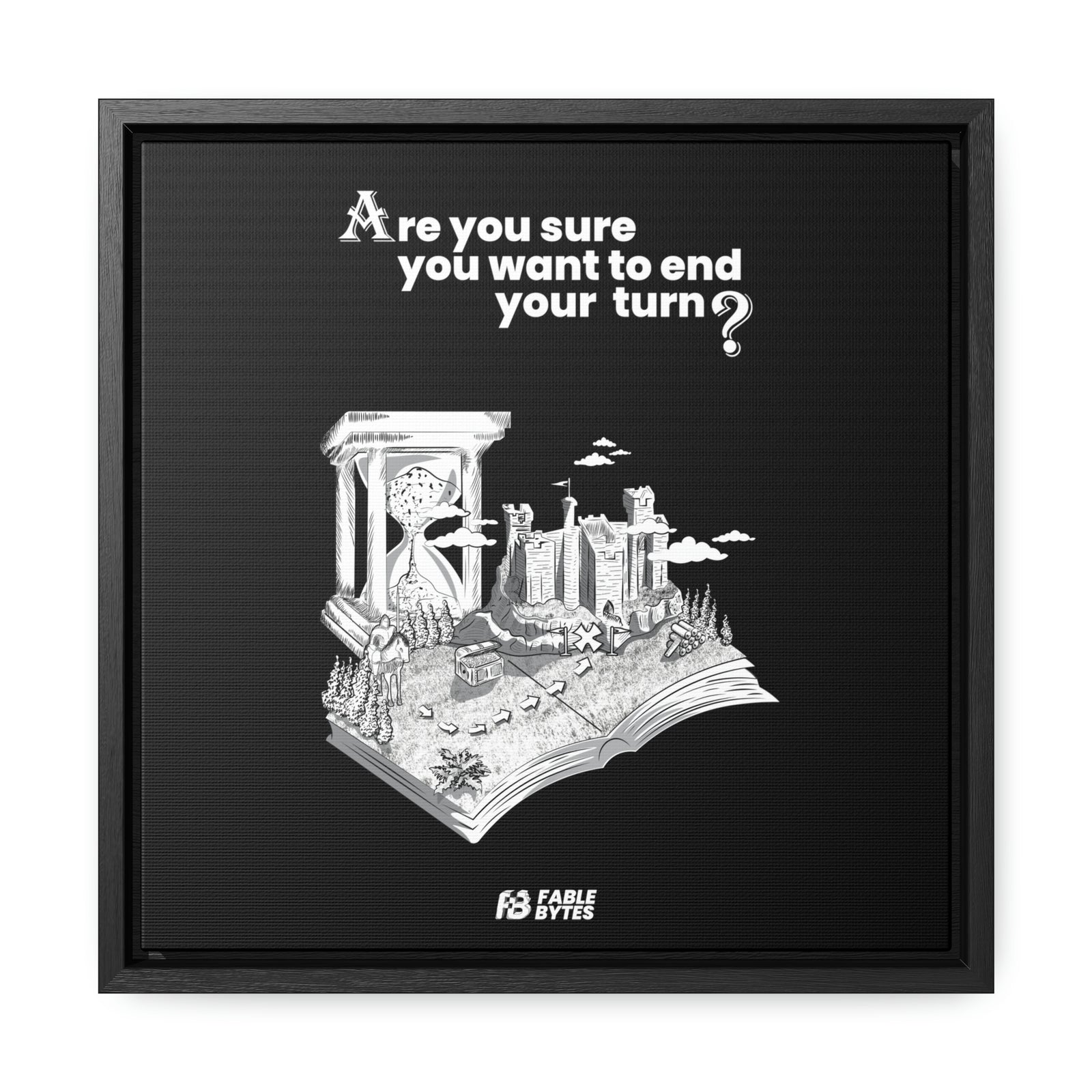 Heroes 3 - End Turn - Framed Canvas