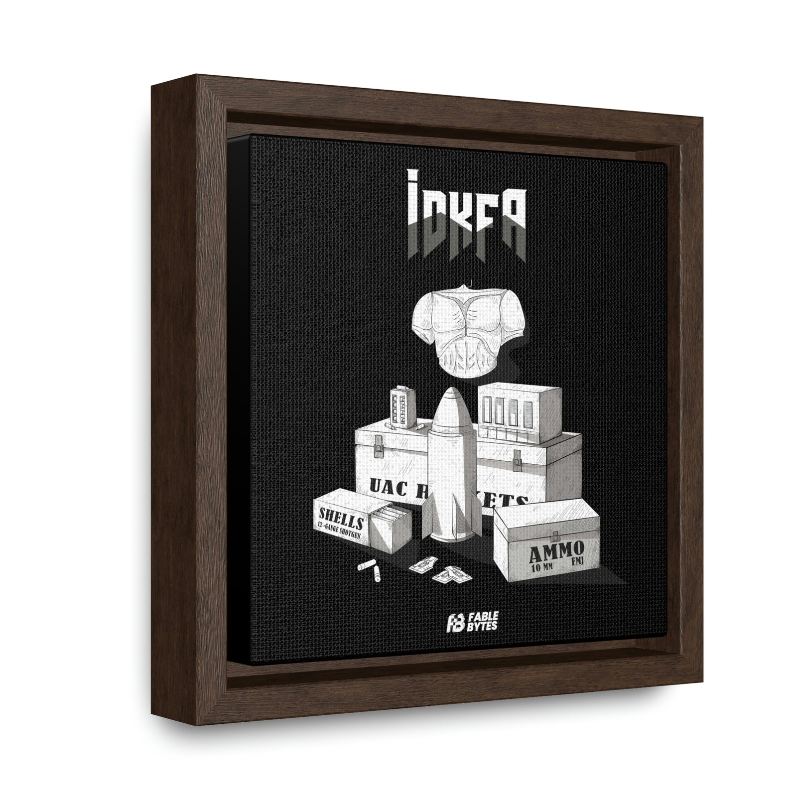 Doom - IDKFA - Framed Canvas