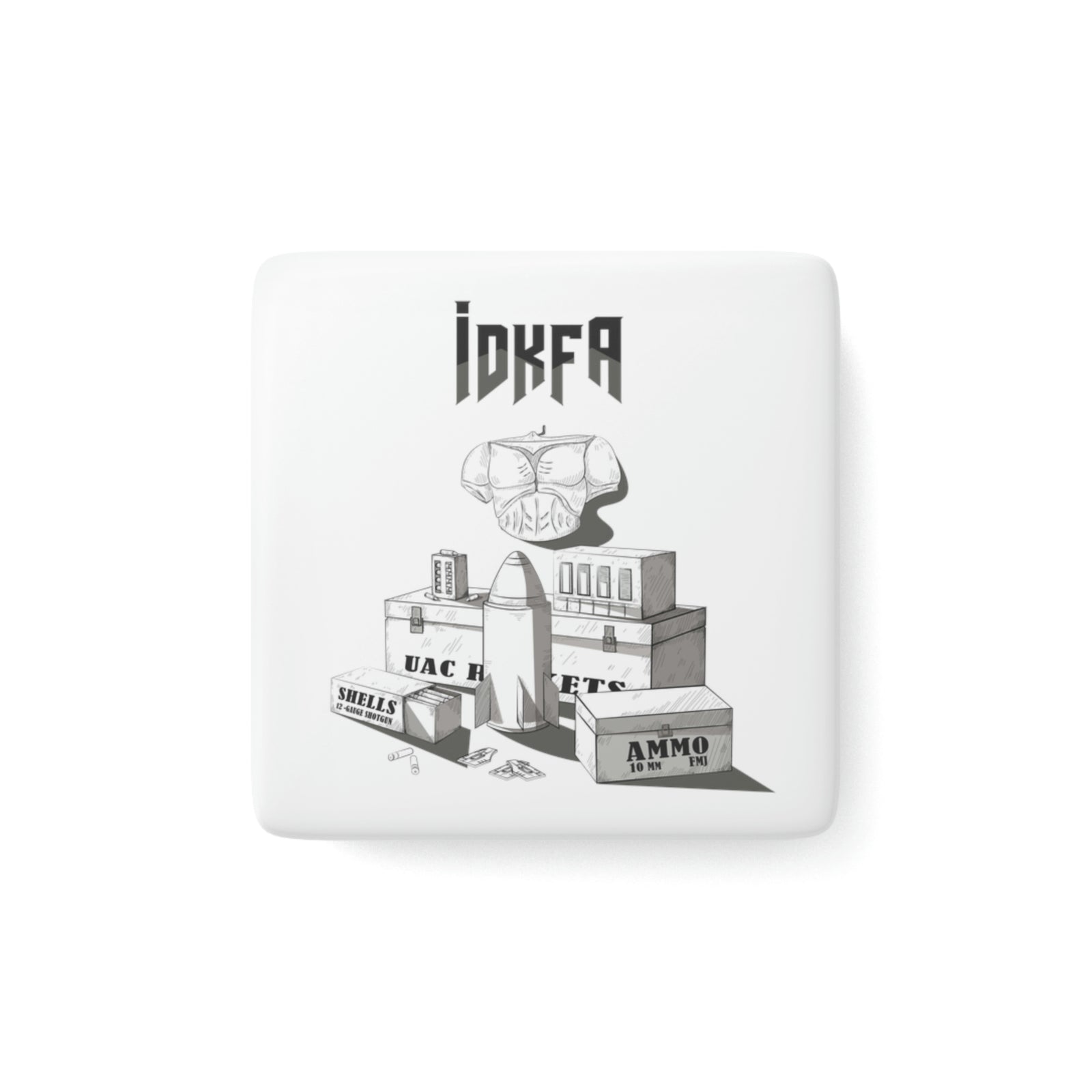 Doom - IDKFA - Porcelain Magnet