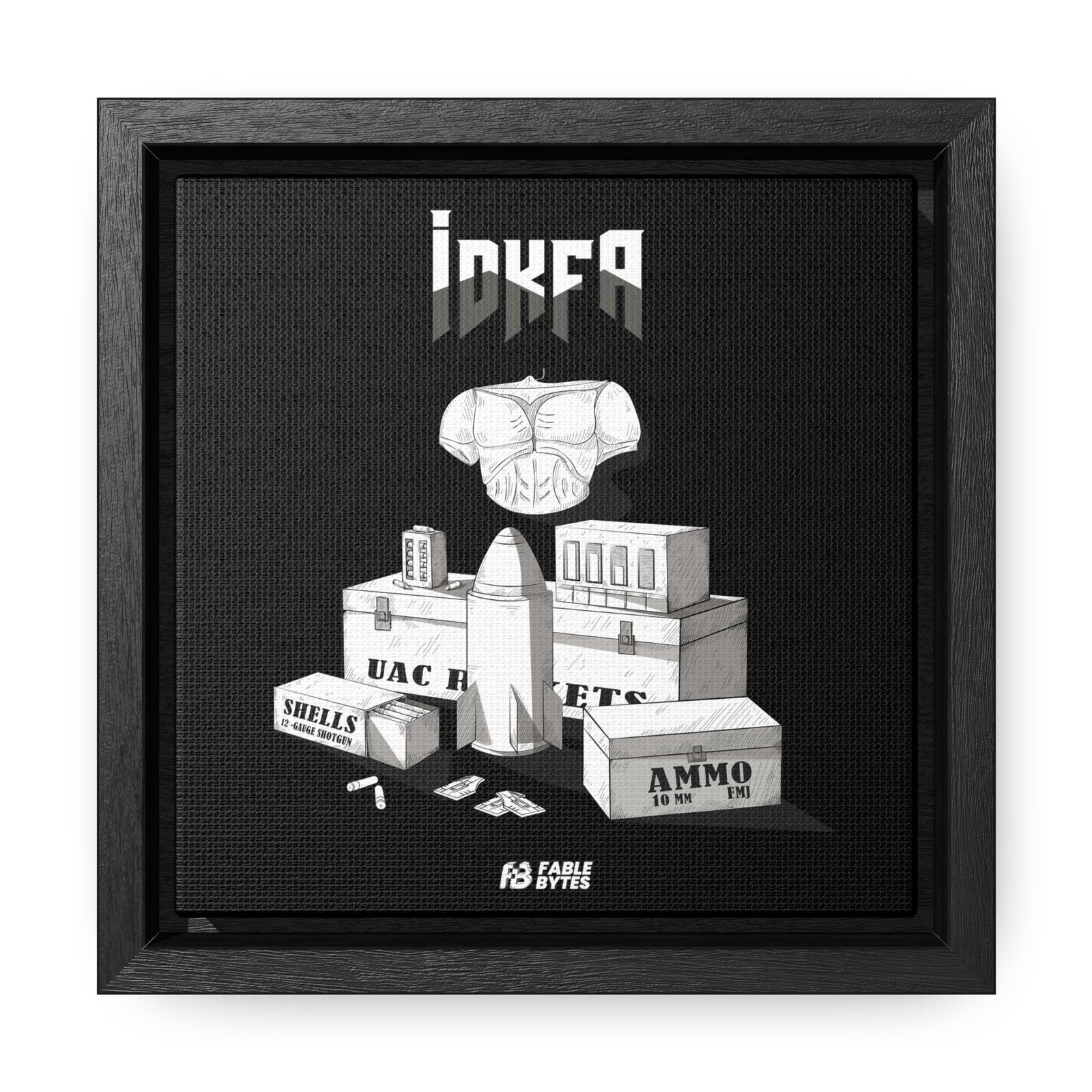 Doom - IDKFA - Framed Canvas