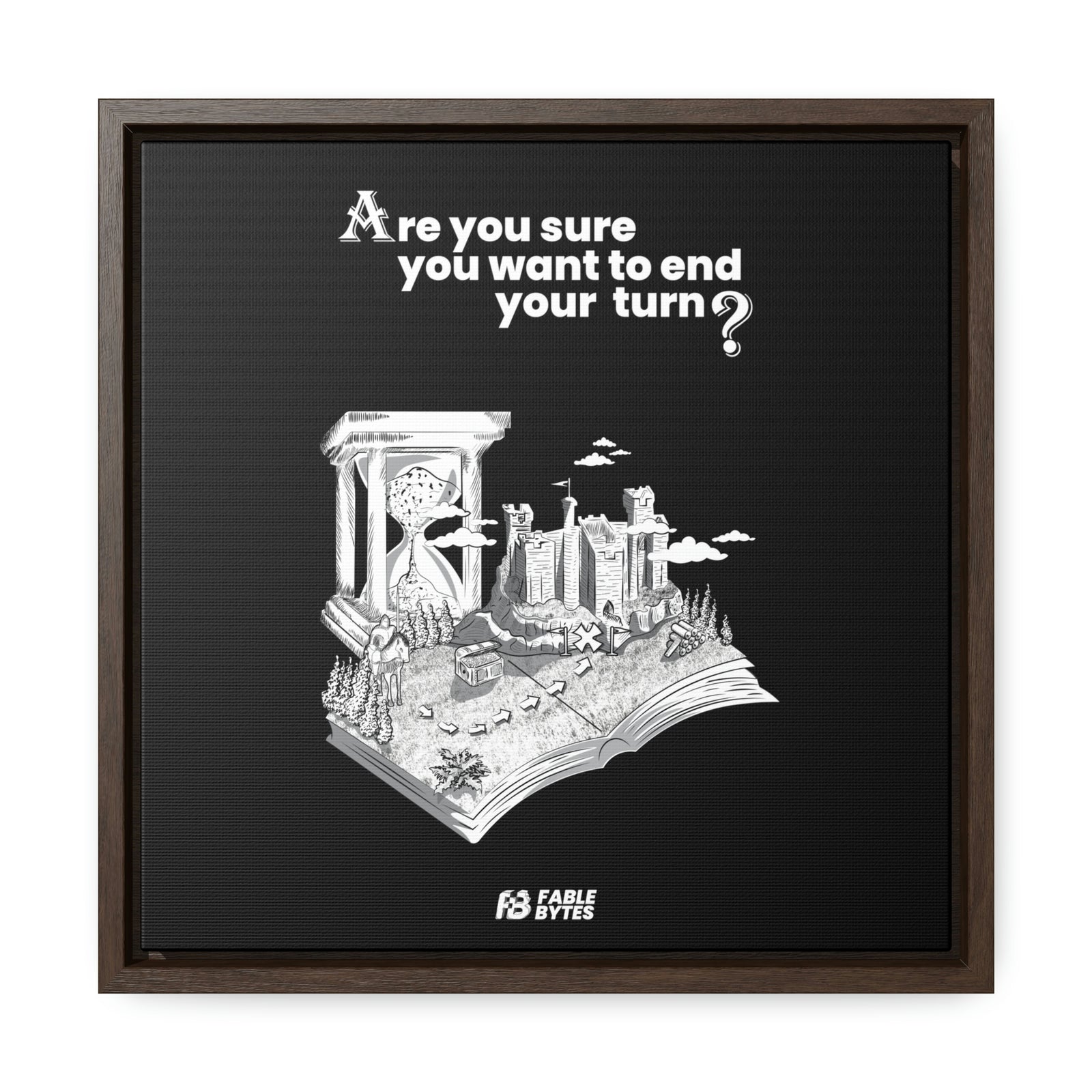 Heroes 3 - End Turn - Framed Canvas