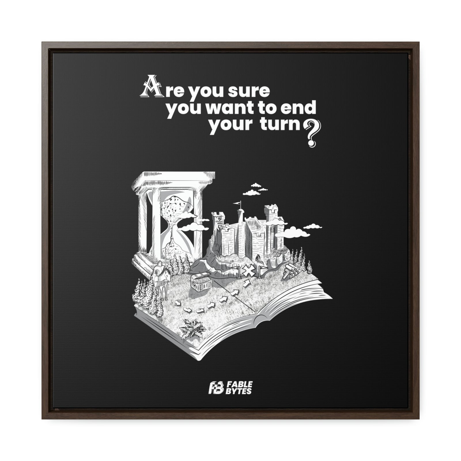 Heroes 3 - End Turn - Framed Canvas