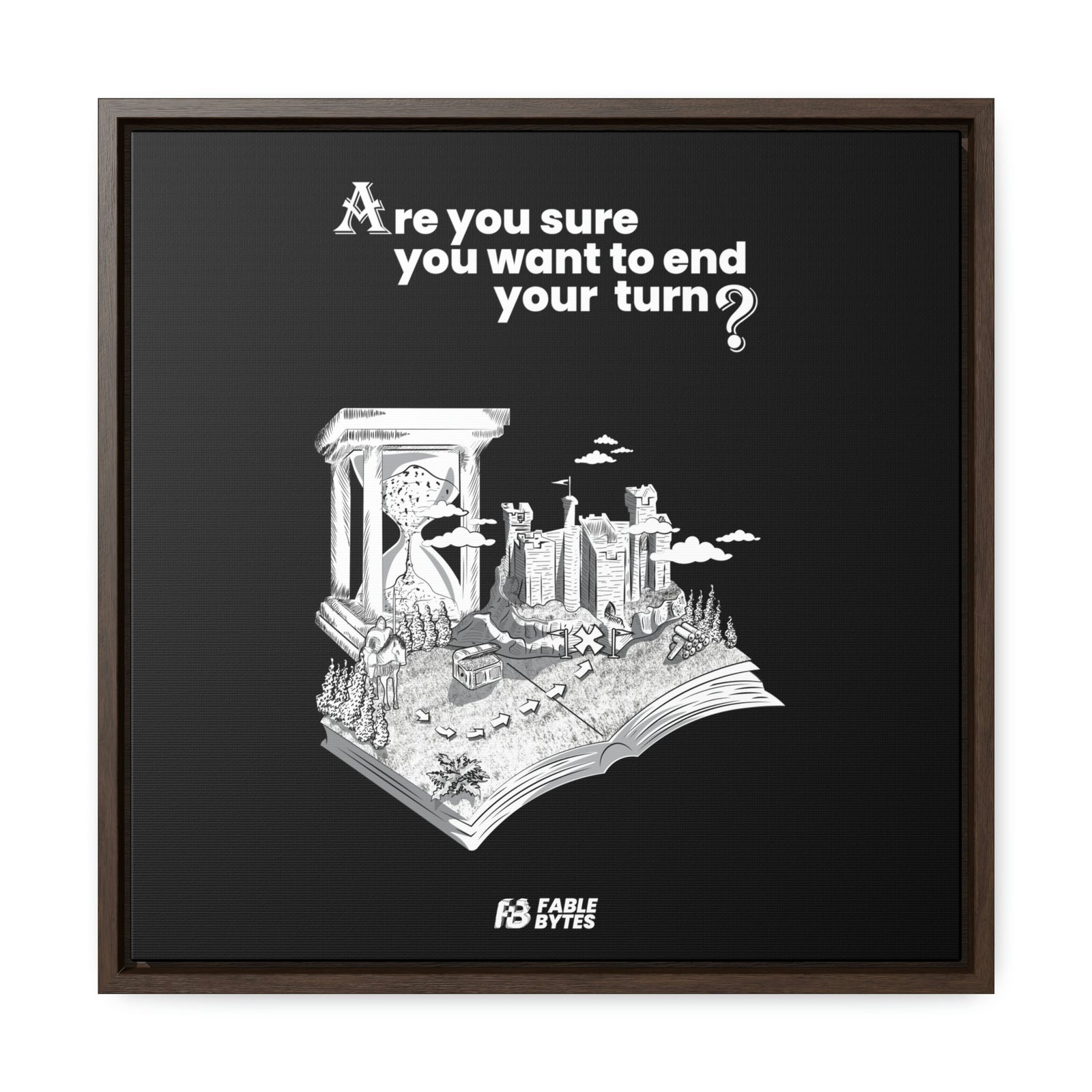 Heroes 3 - End Turn - Framed Canvas